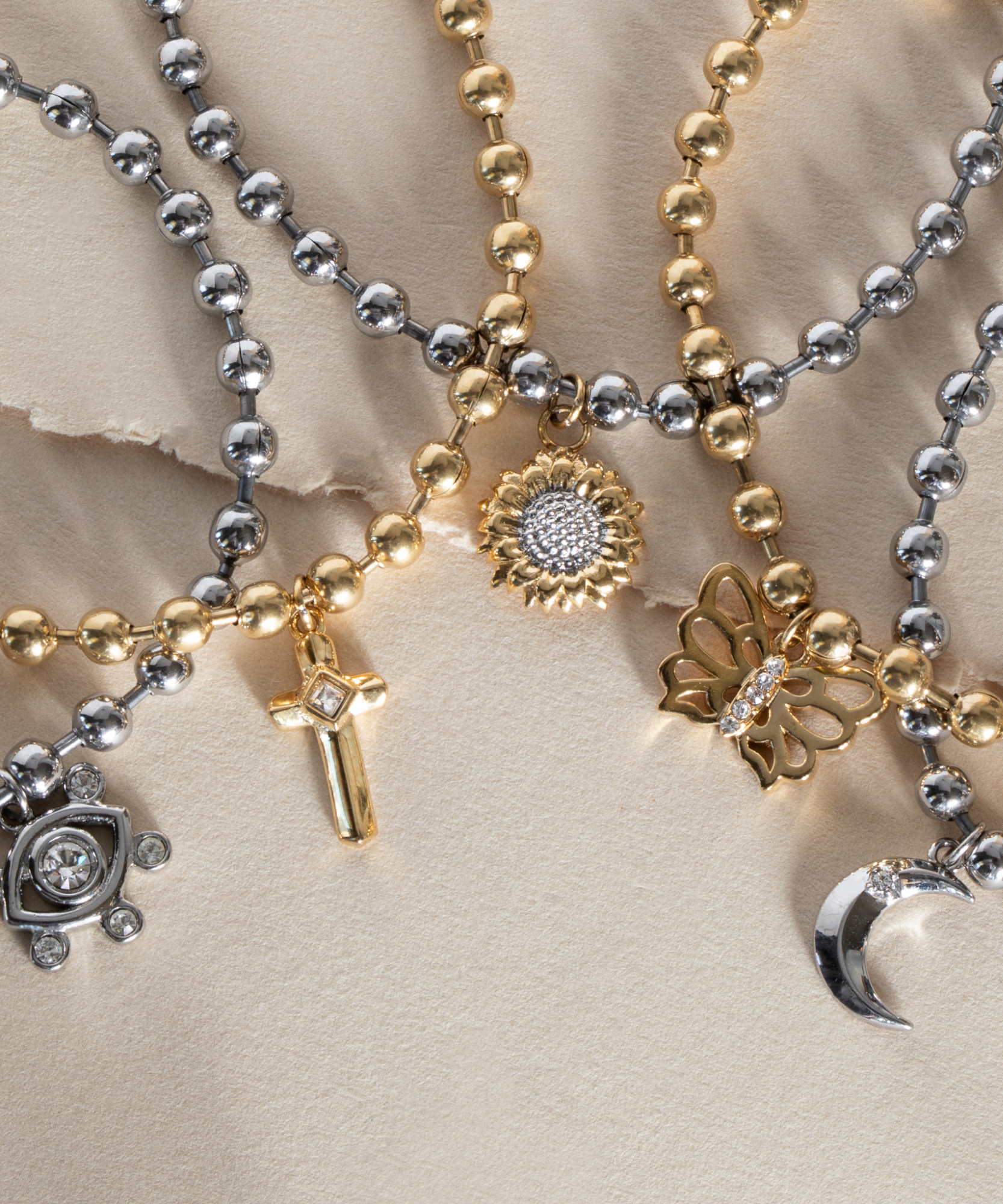 Cross Ball Chain Bracelet