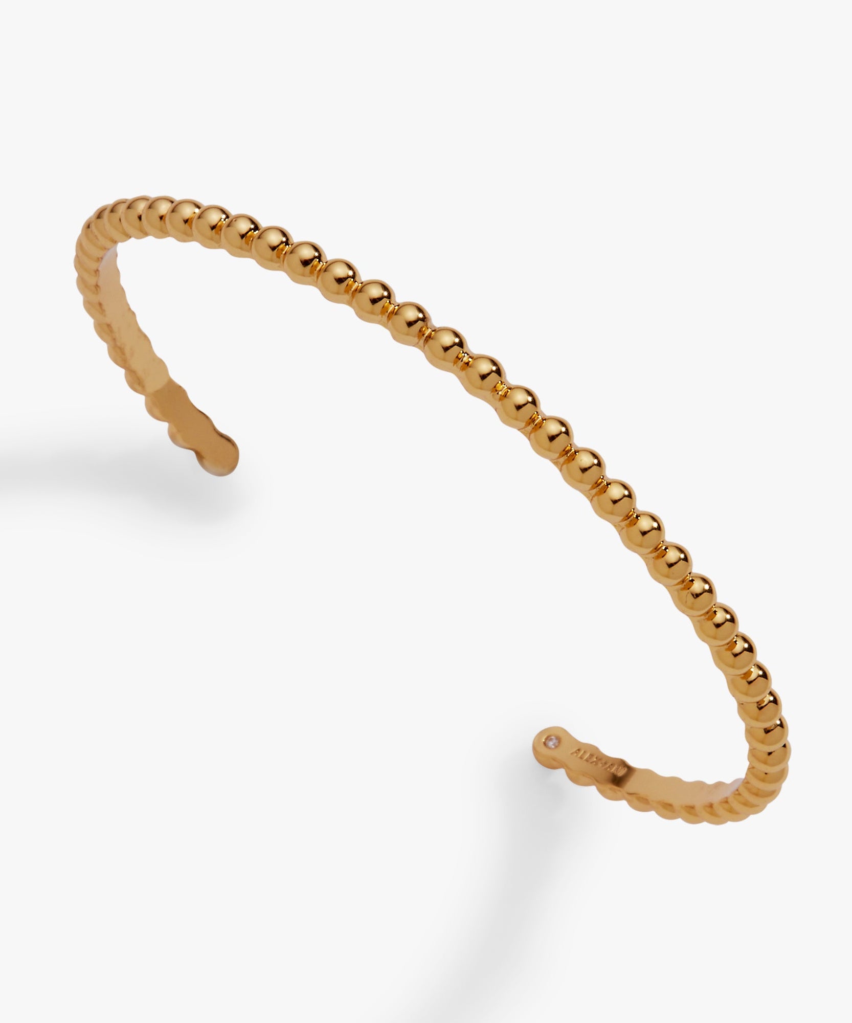 Gold Beaded Cuff Bracelet