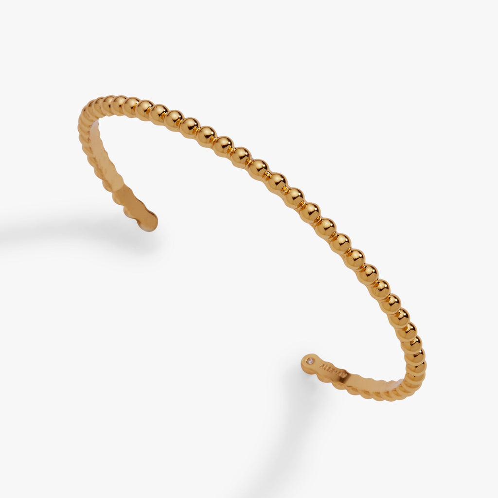 Gold Beaded Cuff Bracelet