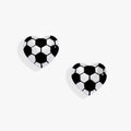 Soccer Heart Stud Earrings