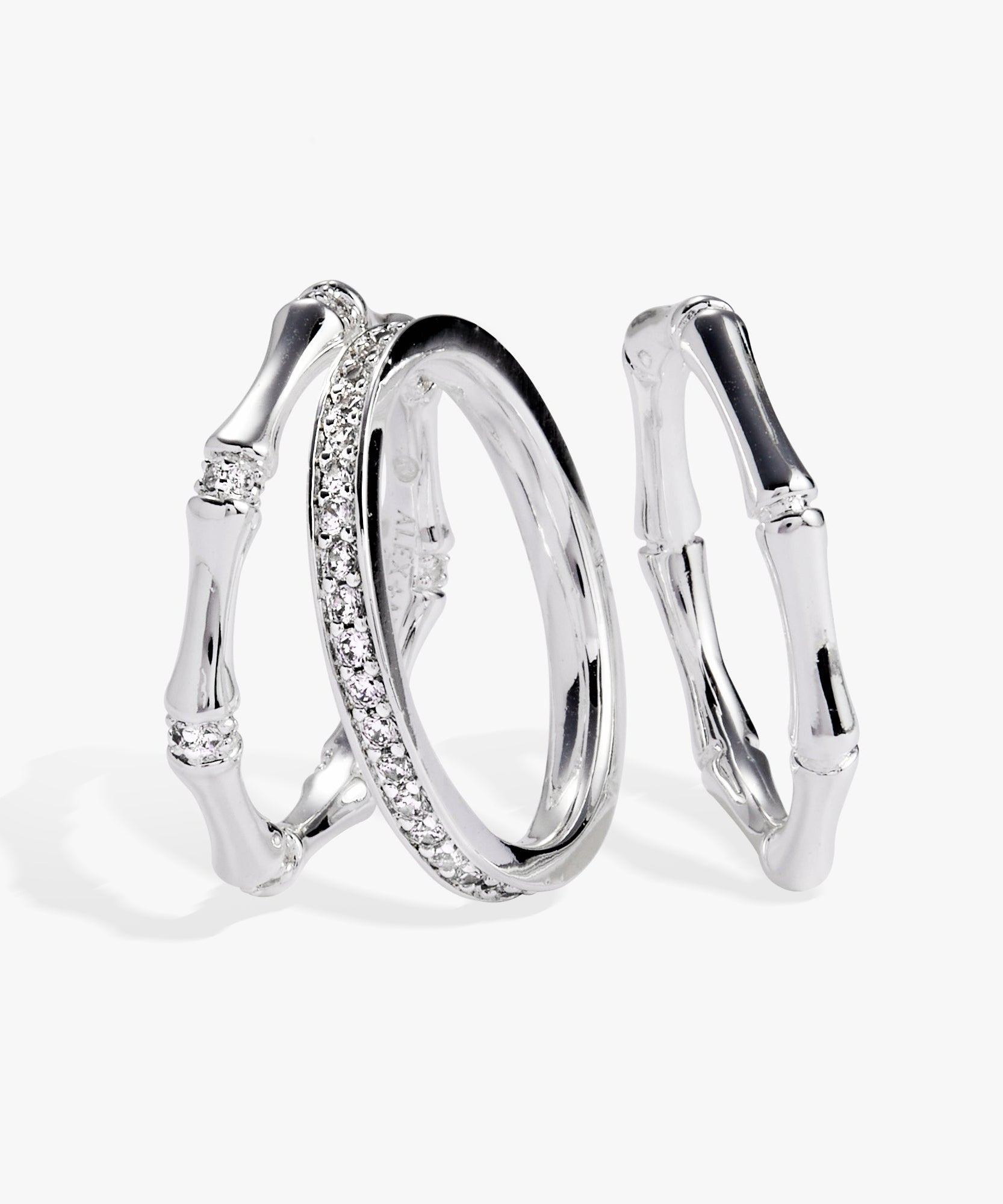 Bamboo Trio Ring Set