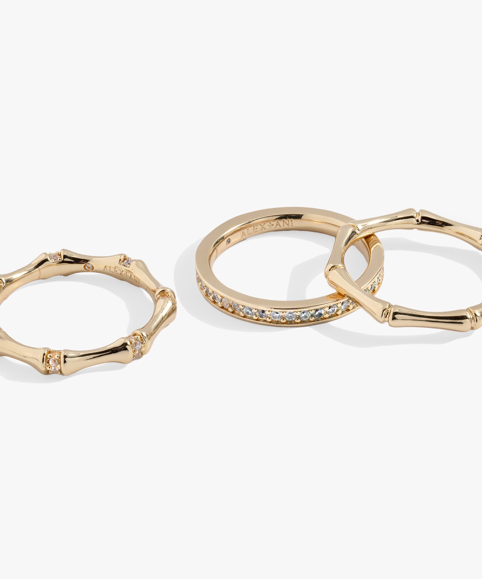 Bamboo Trio Ring Set