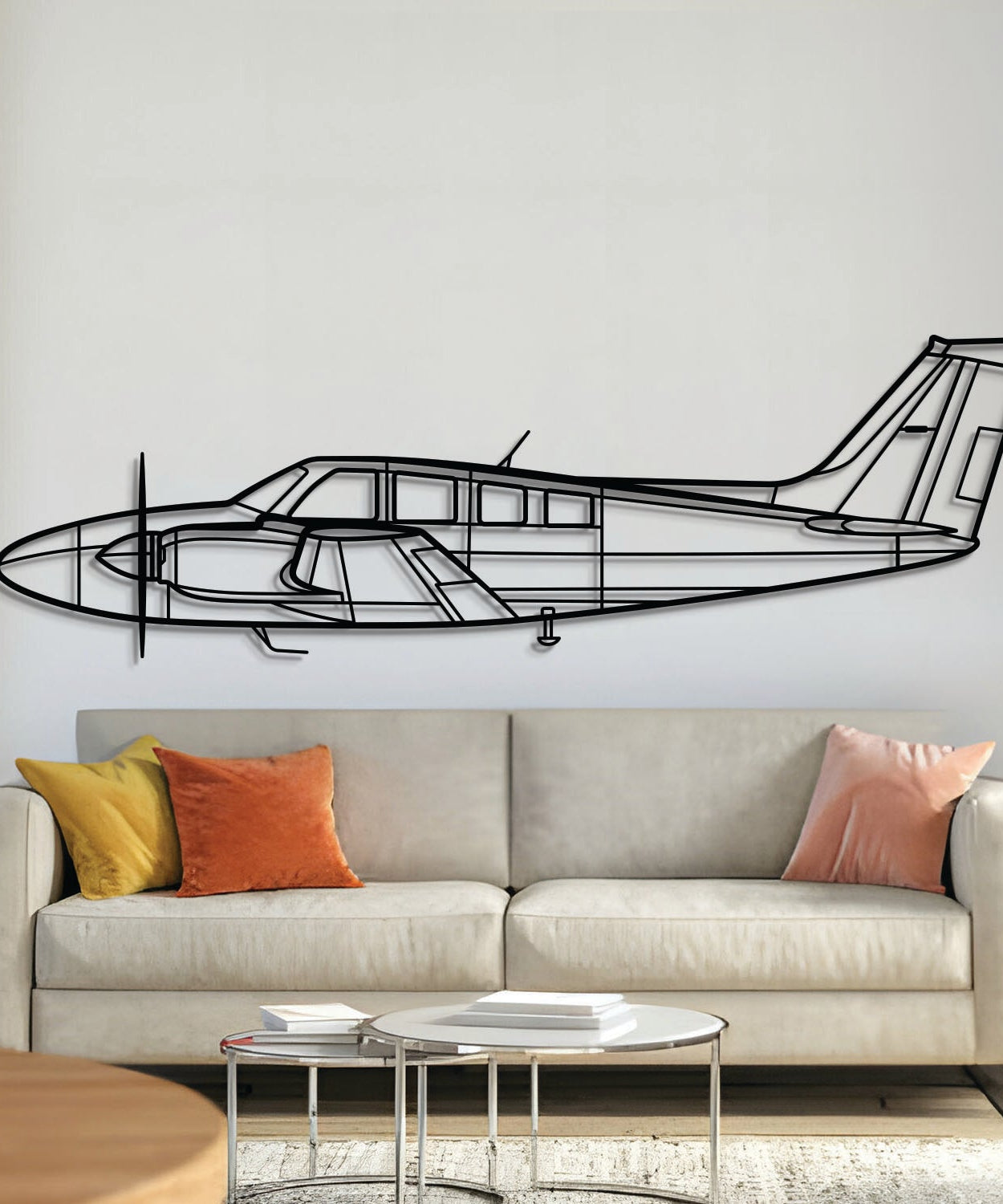 Baron G58 Metallflugzeug Wandkunst - NCP0466