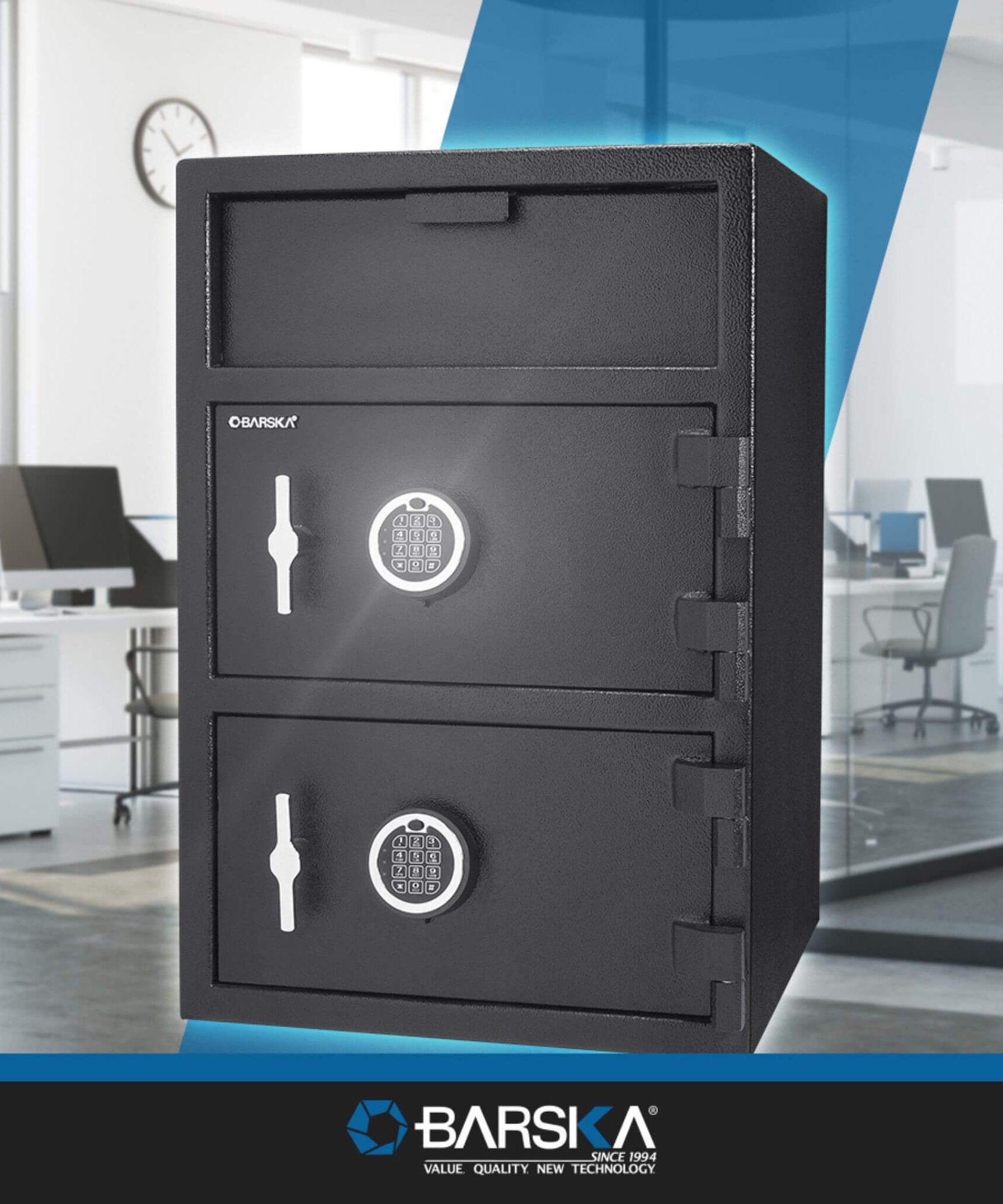 Barska 1.60 CF Digital Depository Dual Compartment Security Safe (SAK76021)