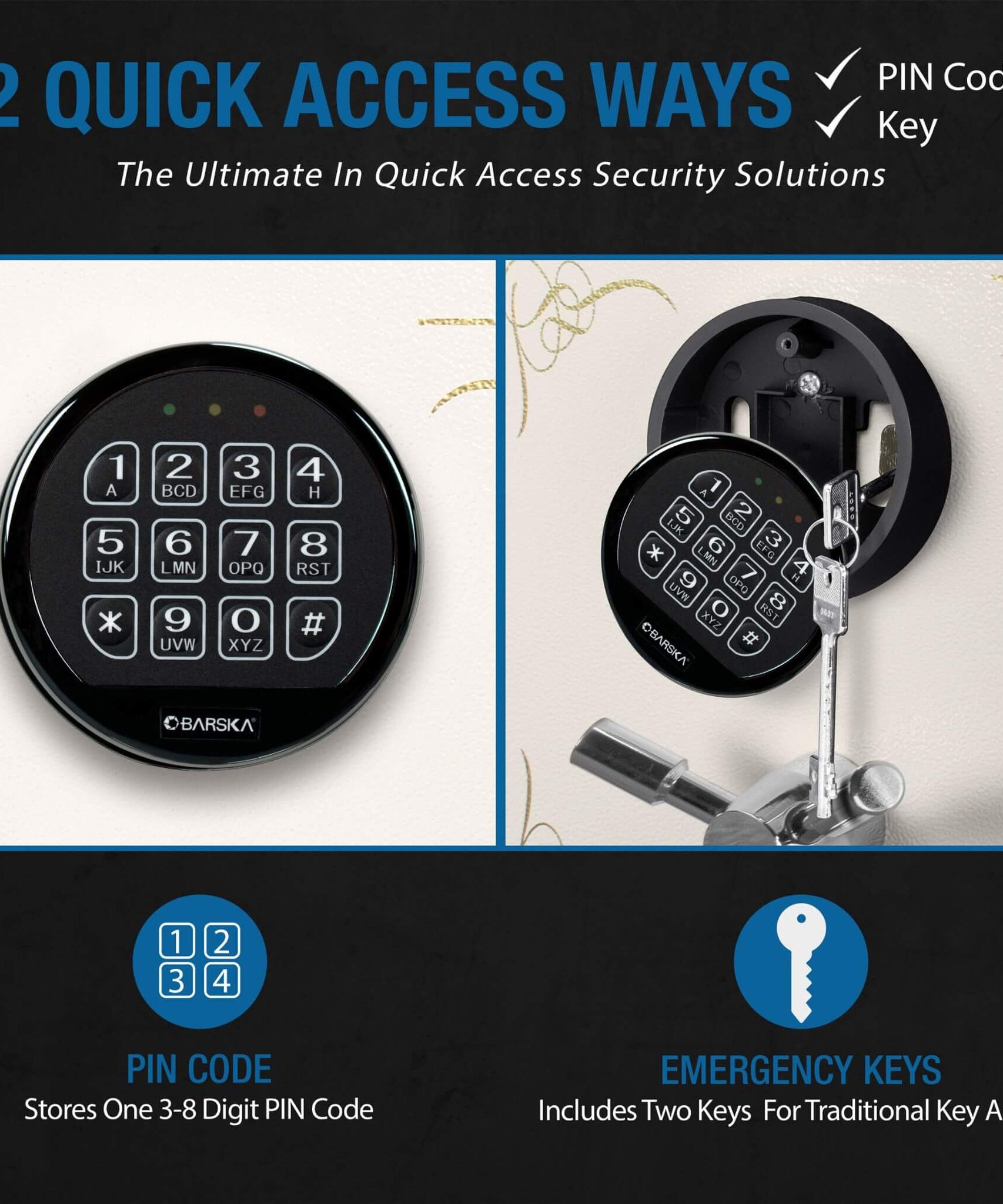 Barska 1.91 CF White Fireproof Jewelry Safe With Digital Keypad Lock (SAK42861)