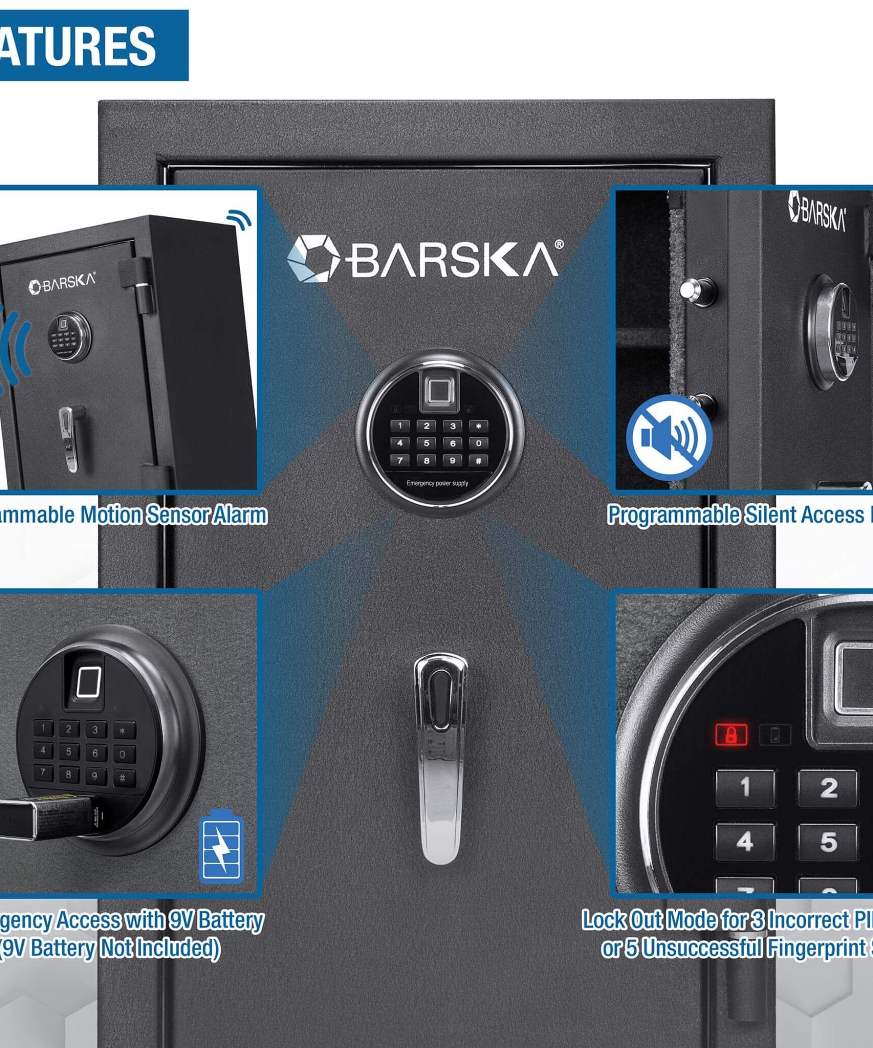 Barska 2.02 CF Heavy-Duty Fire Resistant Safe With Biometric Keypad (SAK29487)