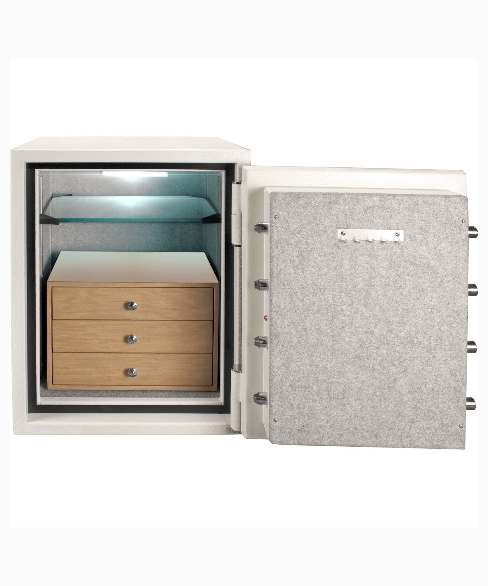 Barska 2.75 CF White Fireproof Jewelry Safe With Jewelry Storage Drawer (SAK69047)