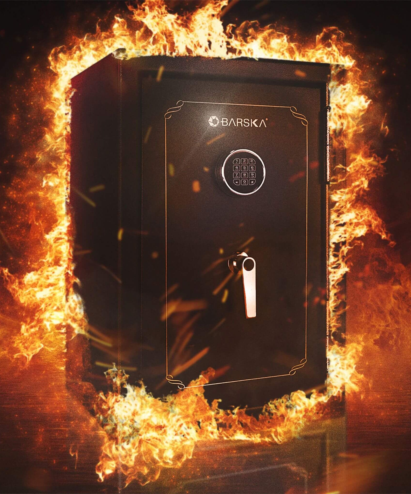 Barska 3.51 CF Heavy-Duty Steel Fireproof Safe Vault With Electronic Lock (SAK85021)