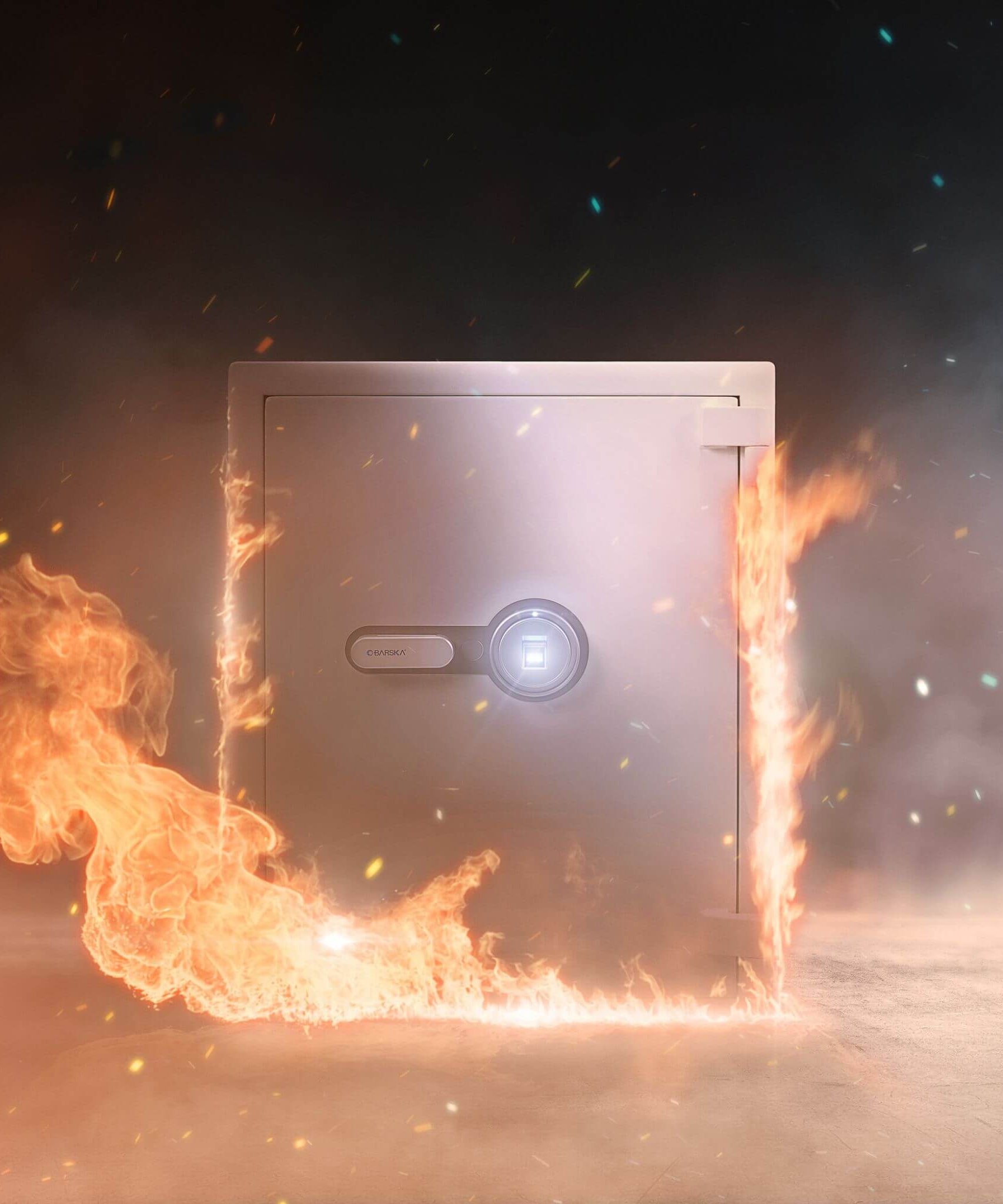 Barska 4.48 CF Large Heavy-Duty Fireproof Biometric Safe (SAK83490)