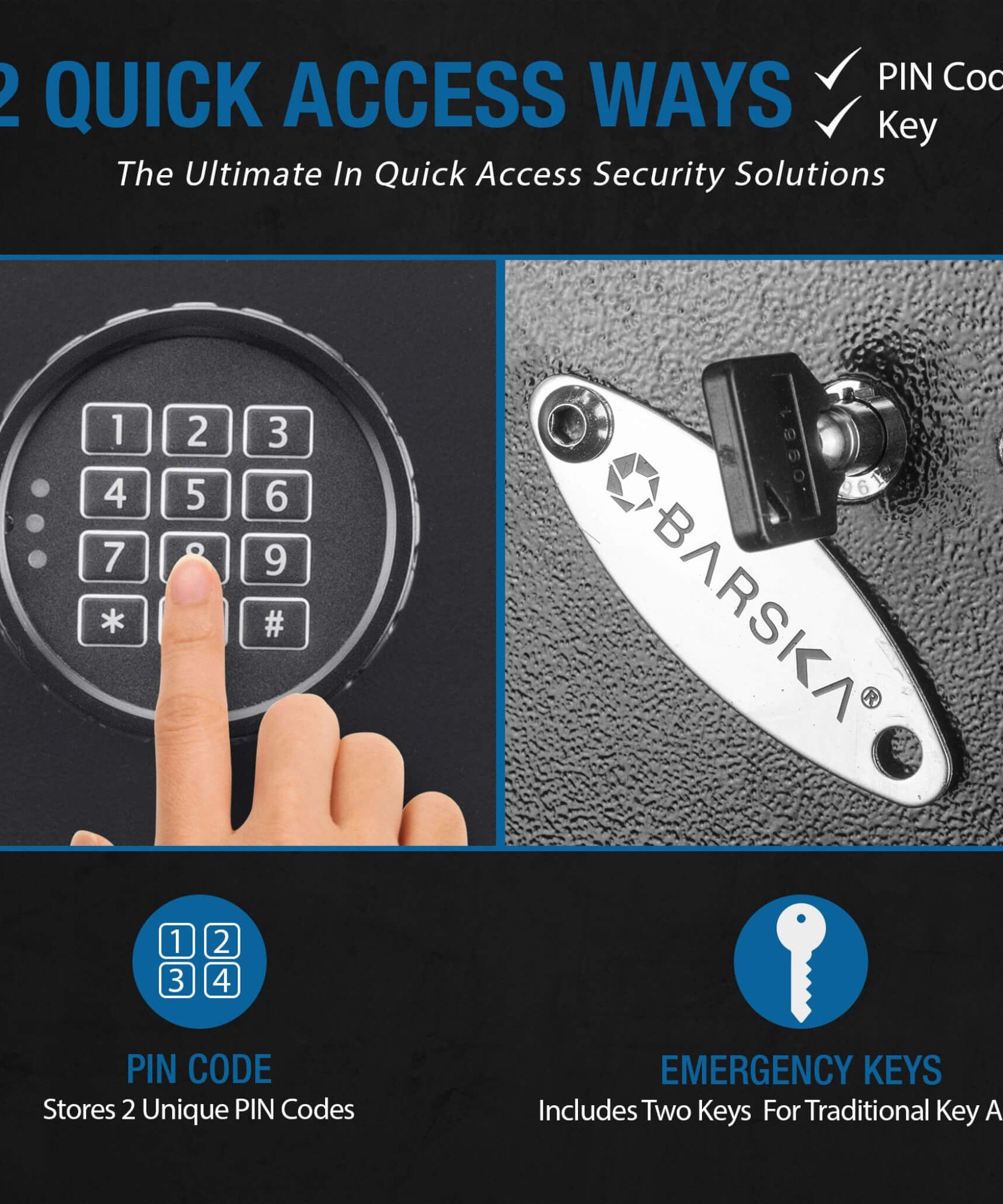 Barska 7.87 CF Extra-Large Rifle Gun Safe With Electronic Keypad And Secure Lock (SAK18420)