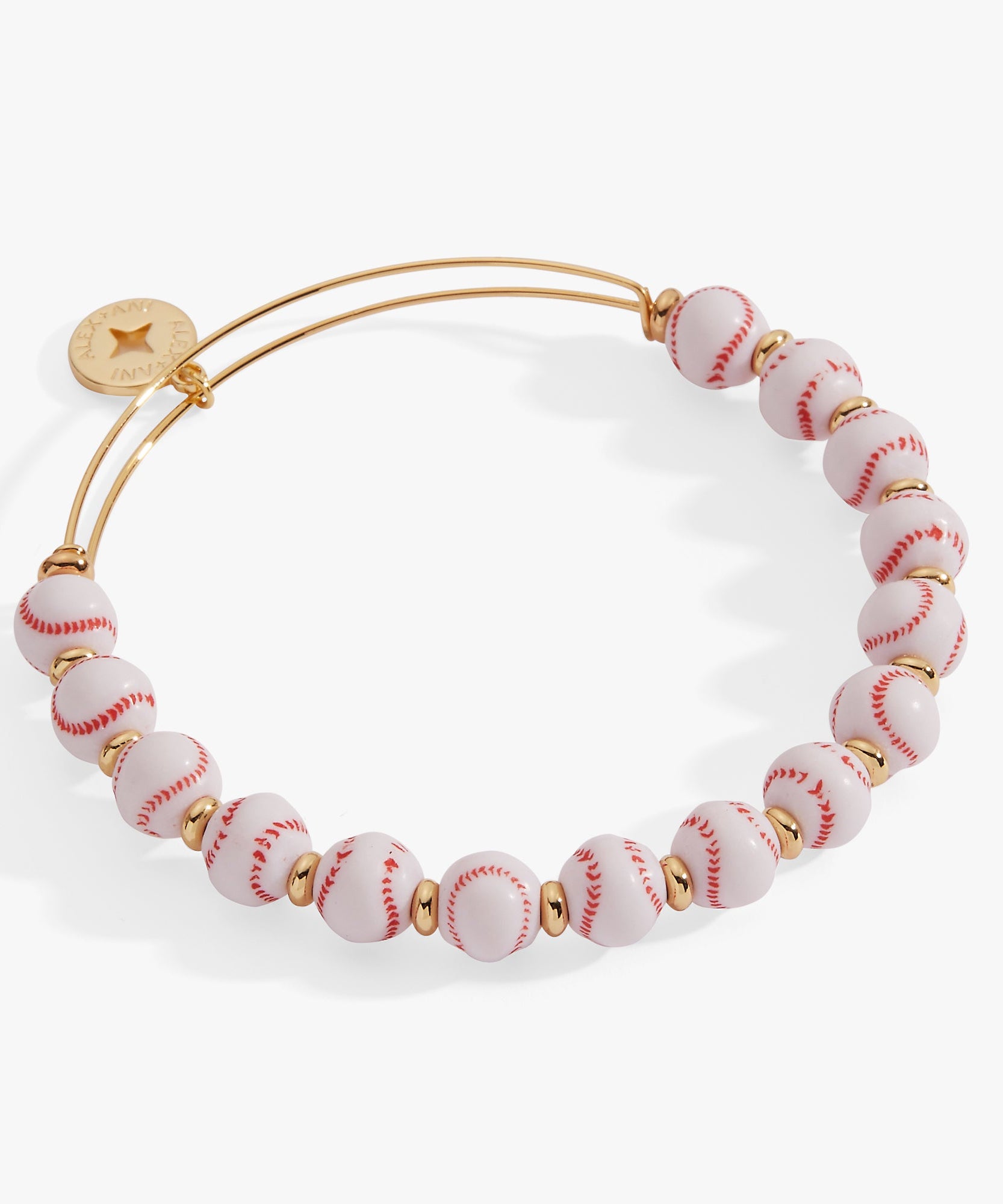 Baseball Beaded Bangle