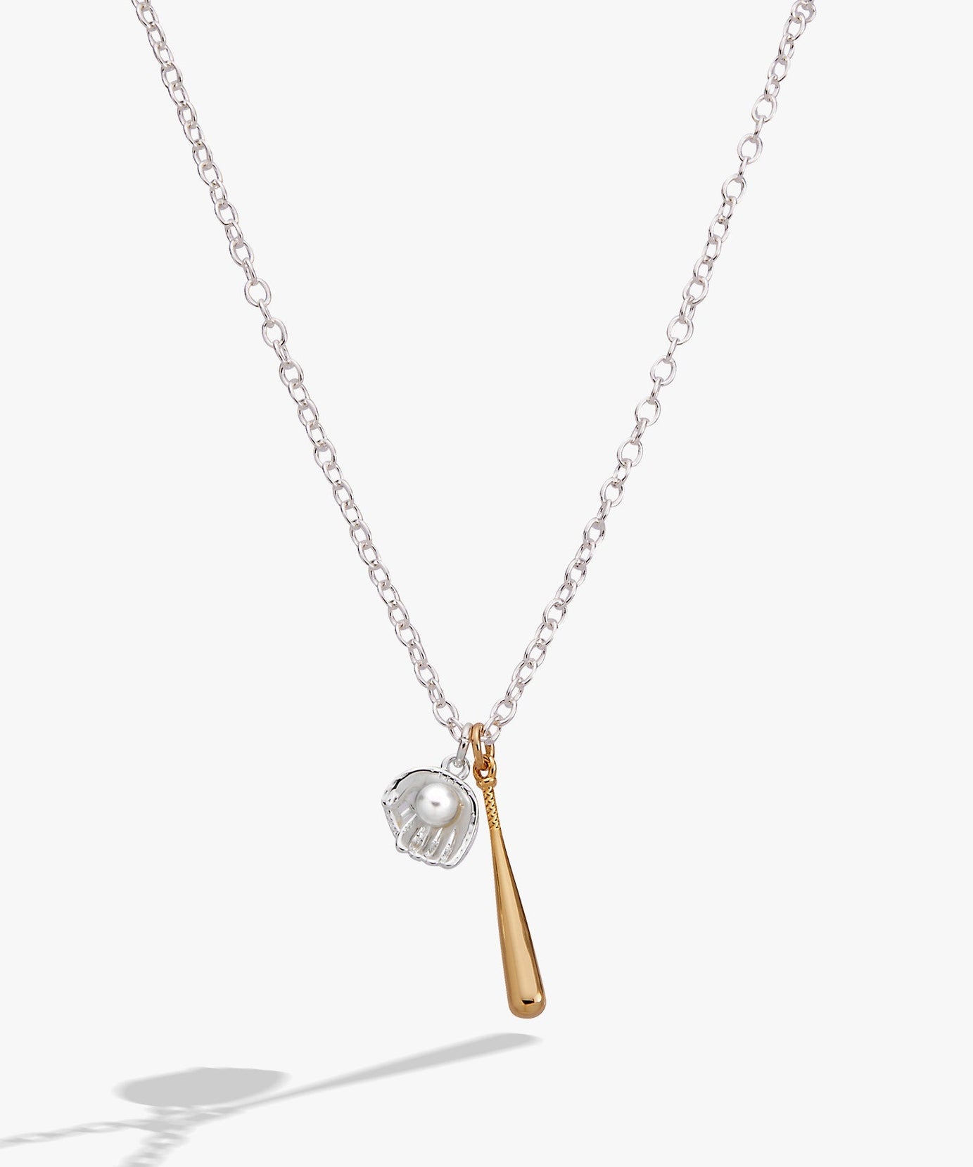 Ballgame Duo Charm Pendant Necklace