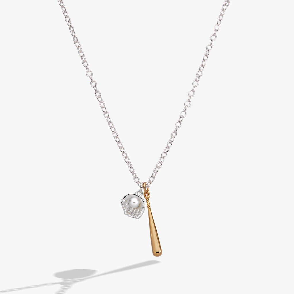 Ballgame Duo Charm Pendant Necklace