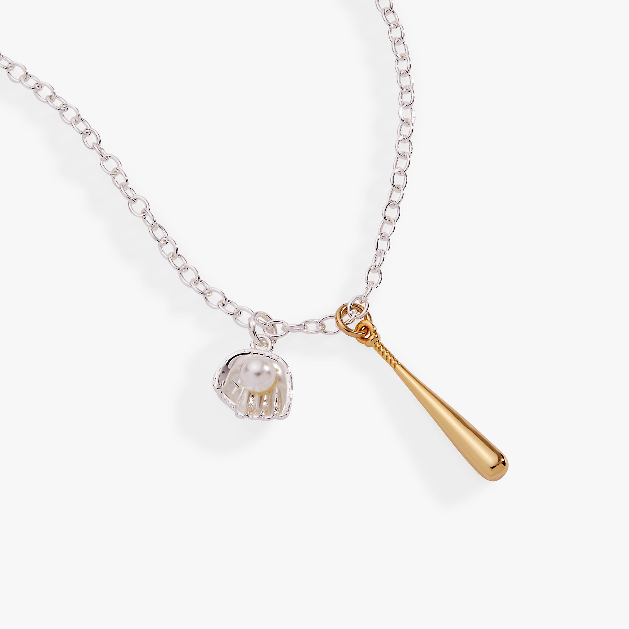 Ballgame Duo Charm Pendant Necklace