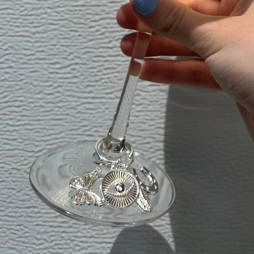 Good Vibes Wine Glass Charm Set of 4