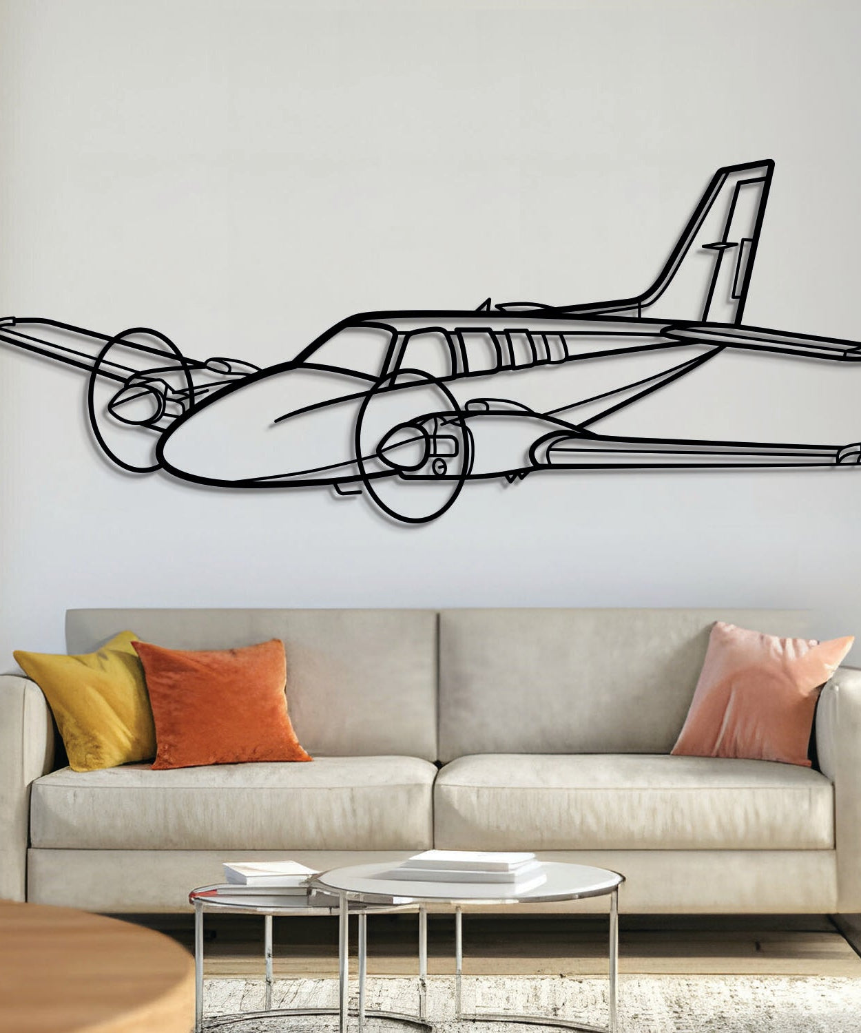 Baron 58 Metall Flugzeug Wandkunst - NCP0034