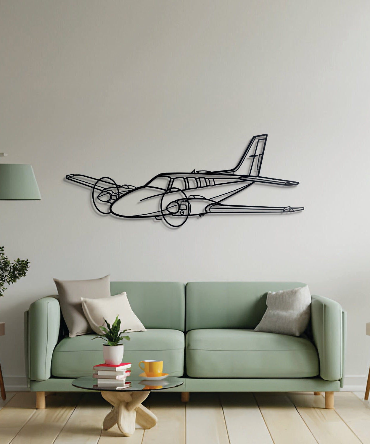 Baron 58 Metall Flugzeug Wandkunst - NCP0034