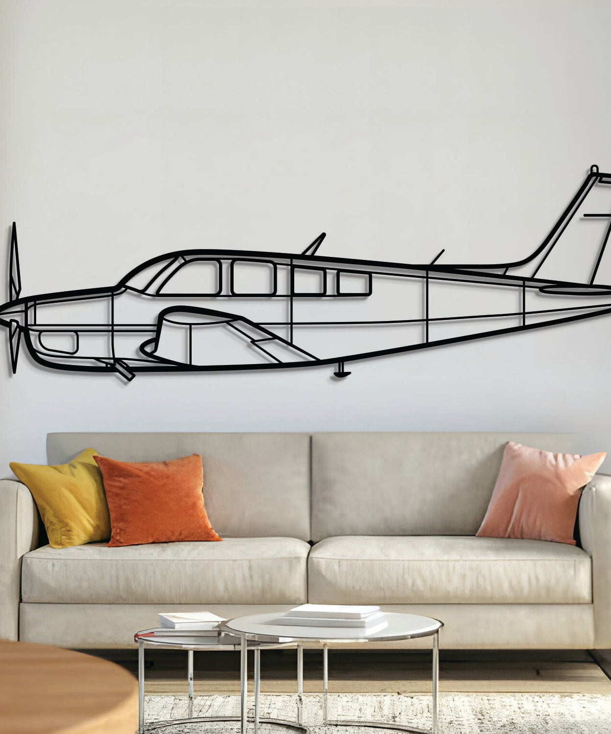 Bonanza A36 Metallflugzeug Wandkunst - NCP0036