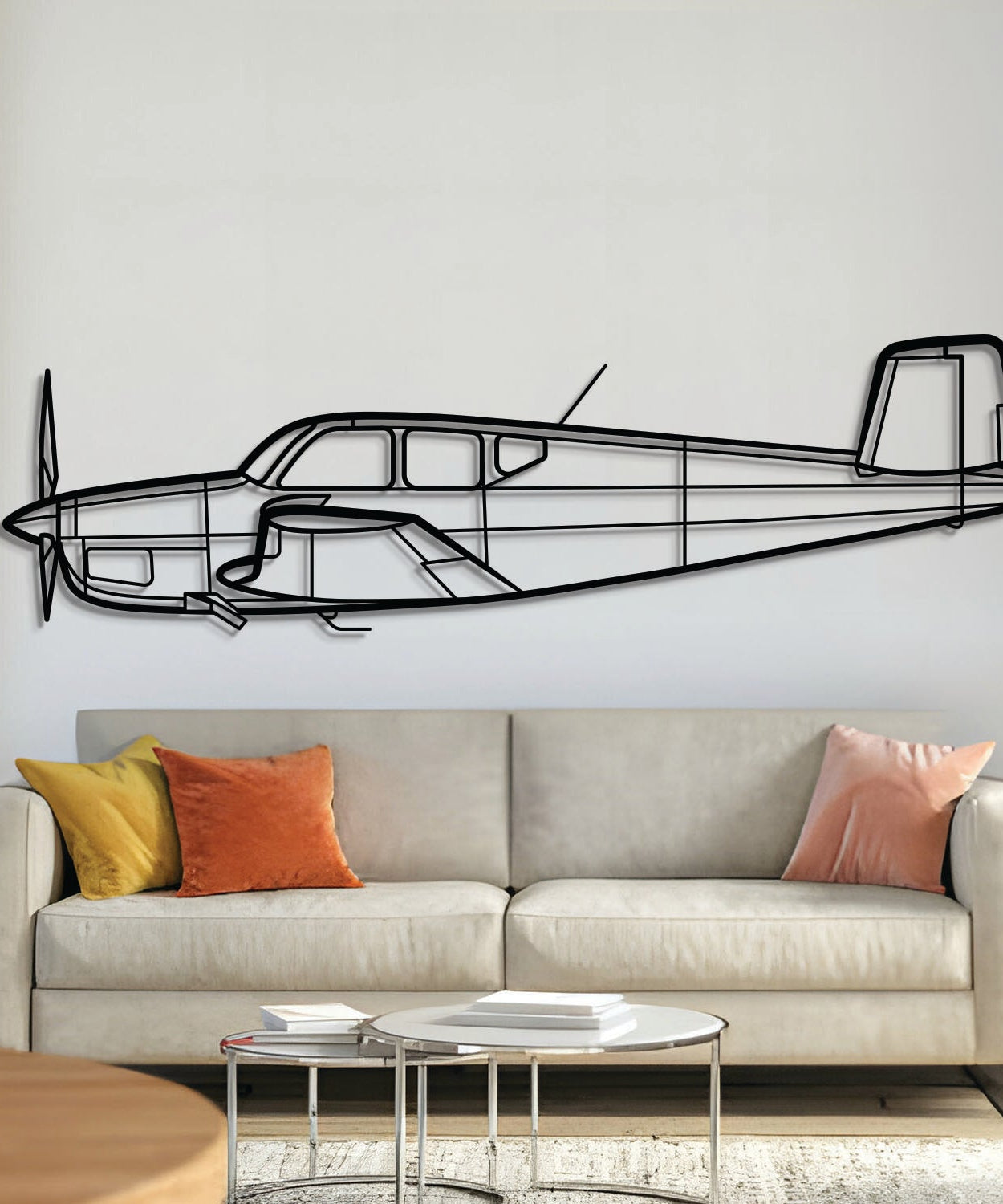 Bonanza F35 Metallflugzeug-Wandkunst - NCP0216