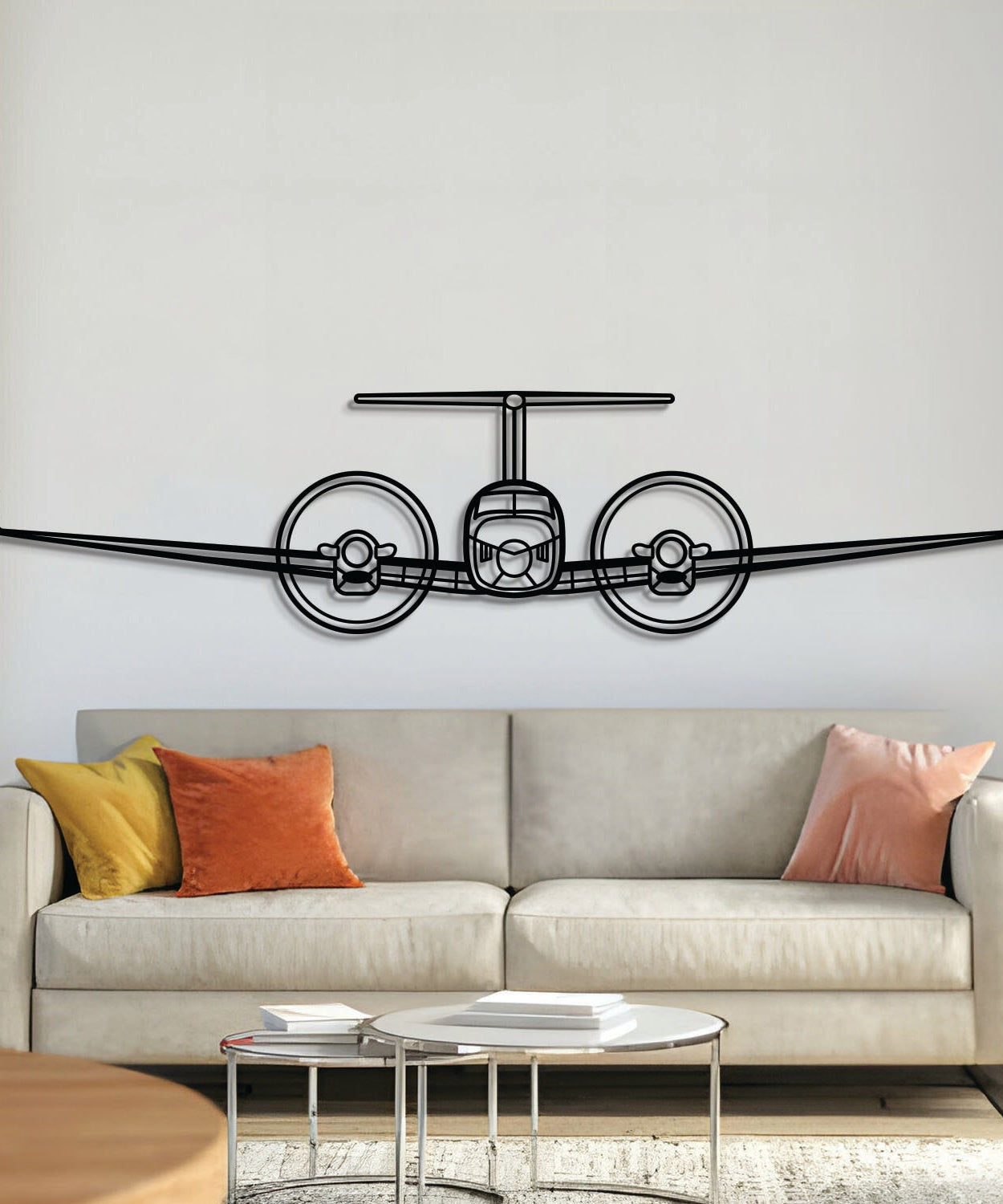 King Air 350 Wandkunst aus Metall für Flugzeuge – NCP0334
