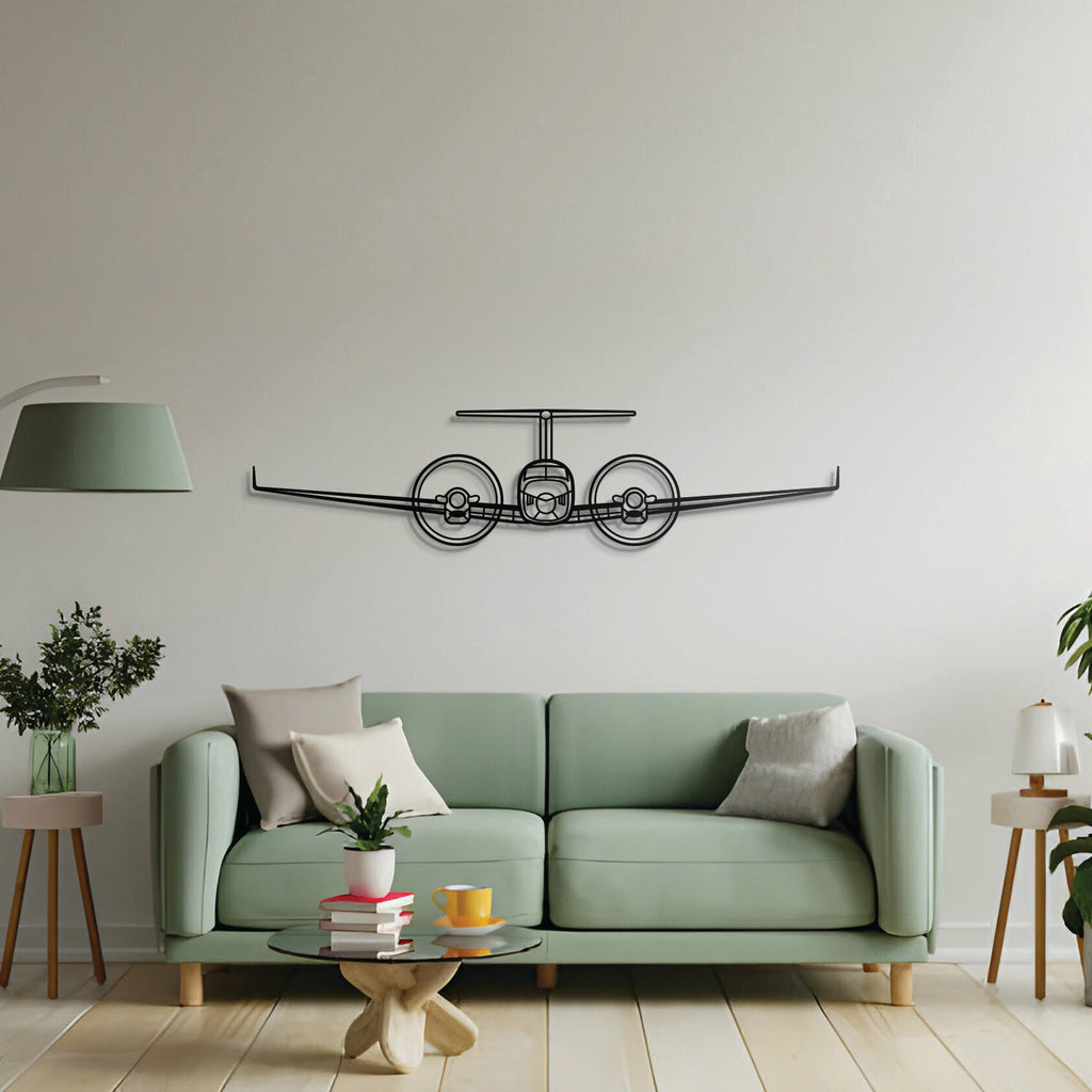 King Air 350 Front Metal Aircraft Wall Art - NCP0334