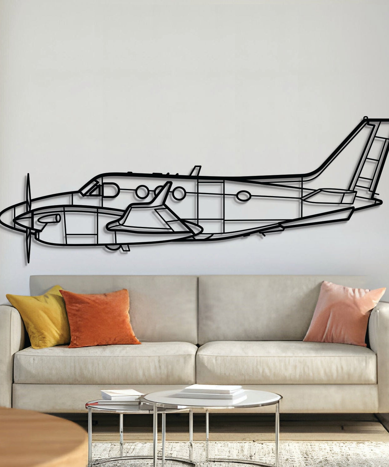 King Air C90 GTX Metall Flugzeug Wandkunst - NCP0232