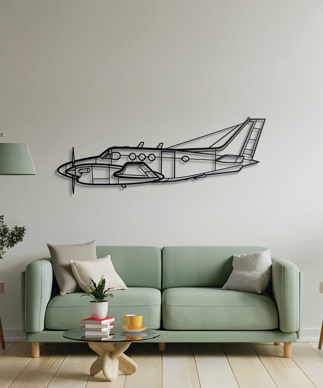 King Air C90A Metallflugzeug Wandkunst - NCP0287