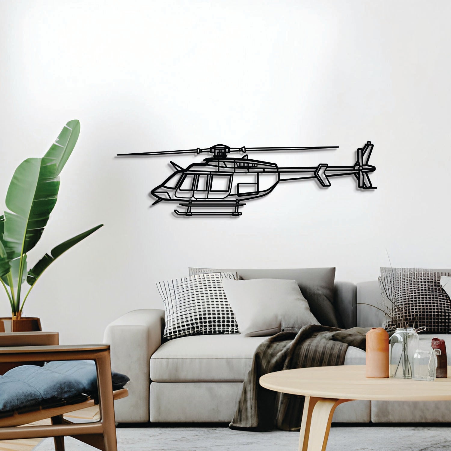 407GX Metall-Wandbild Flugzeug - NCP0504