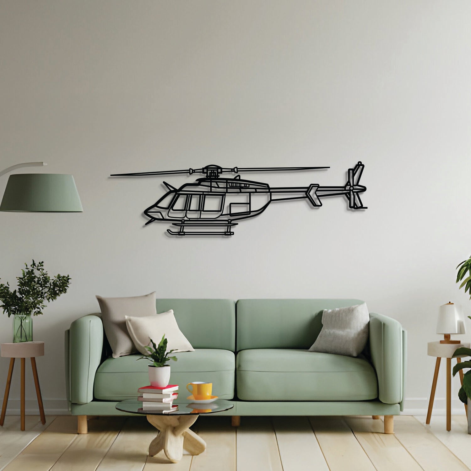 407GX Metall-Wandbild Flugzeug - NCP0504