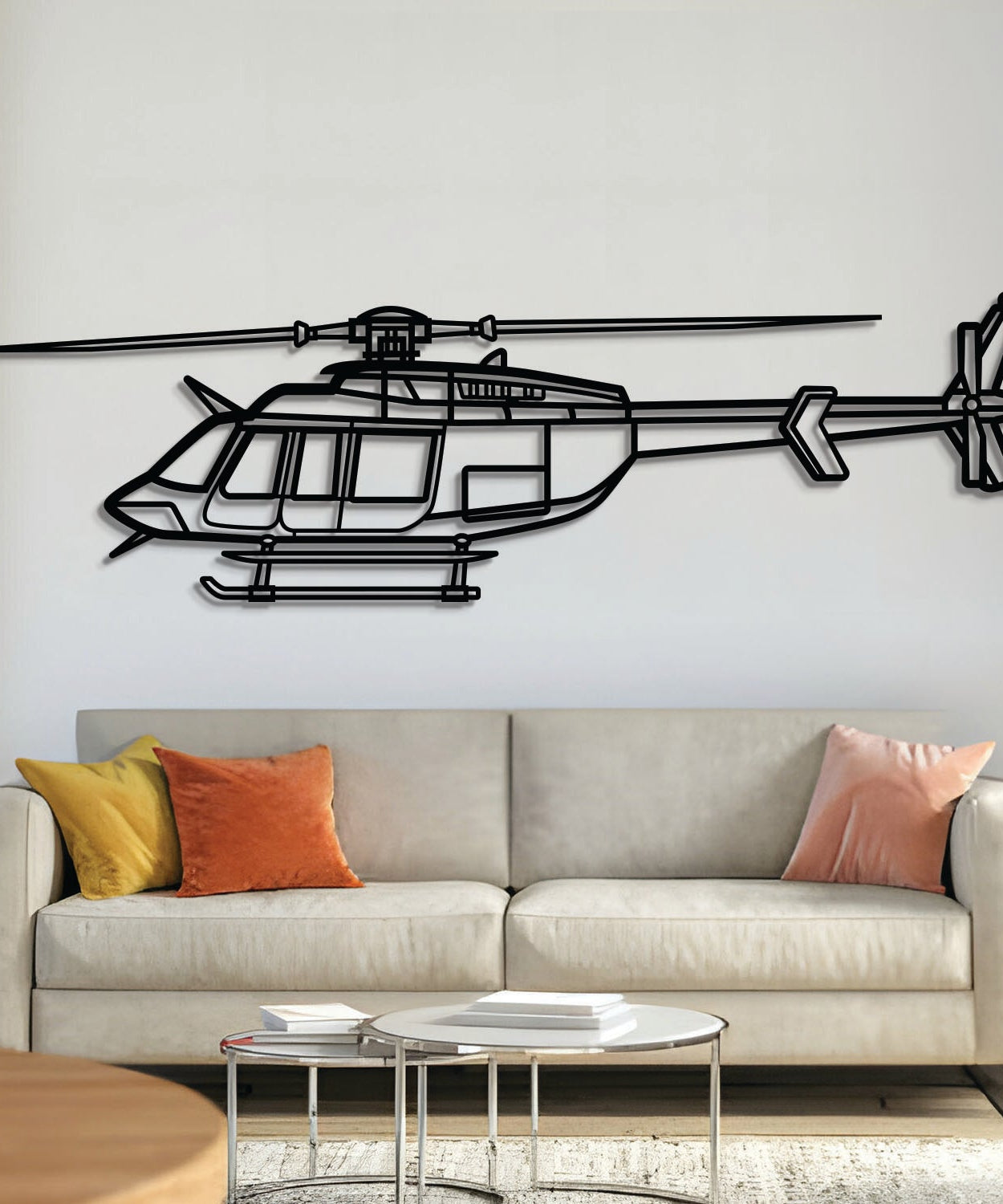 407GX Metall-Wandbild Flugzeug - NCP0504