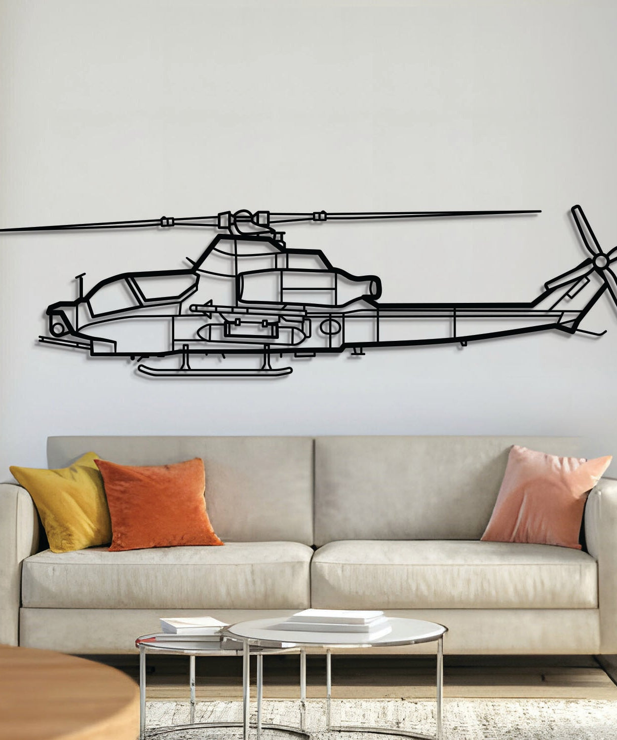 AH-1Z Viper Metallflugzeug Wandkunst - NCP0024