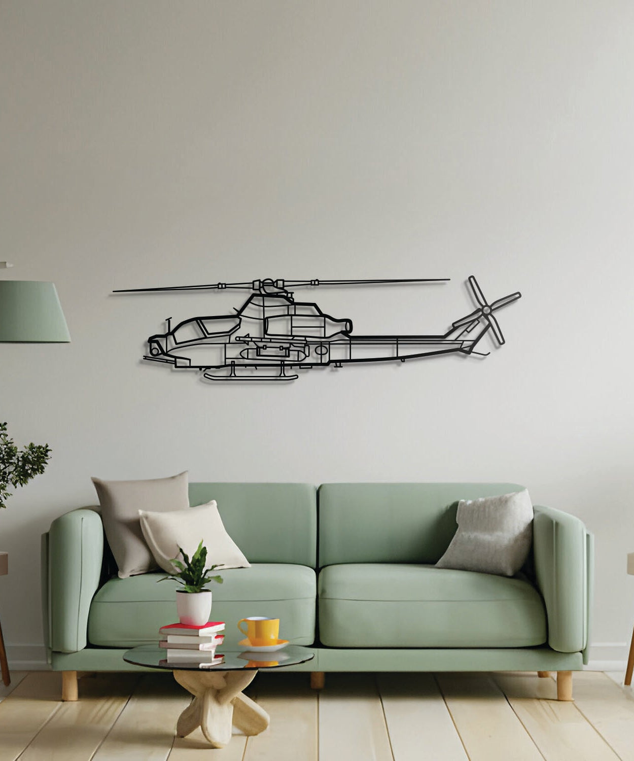 AH-1Z Viper Metallflugzeug Wandkunst - NCP0024