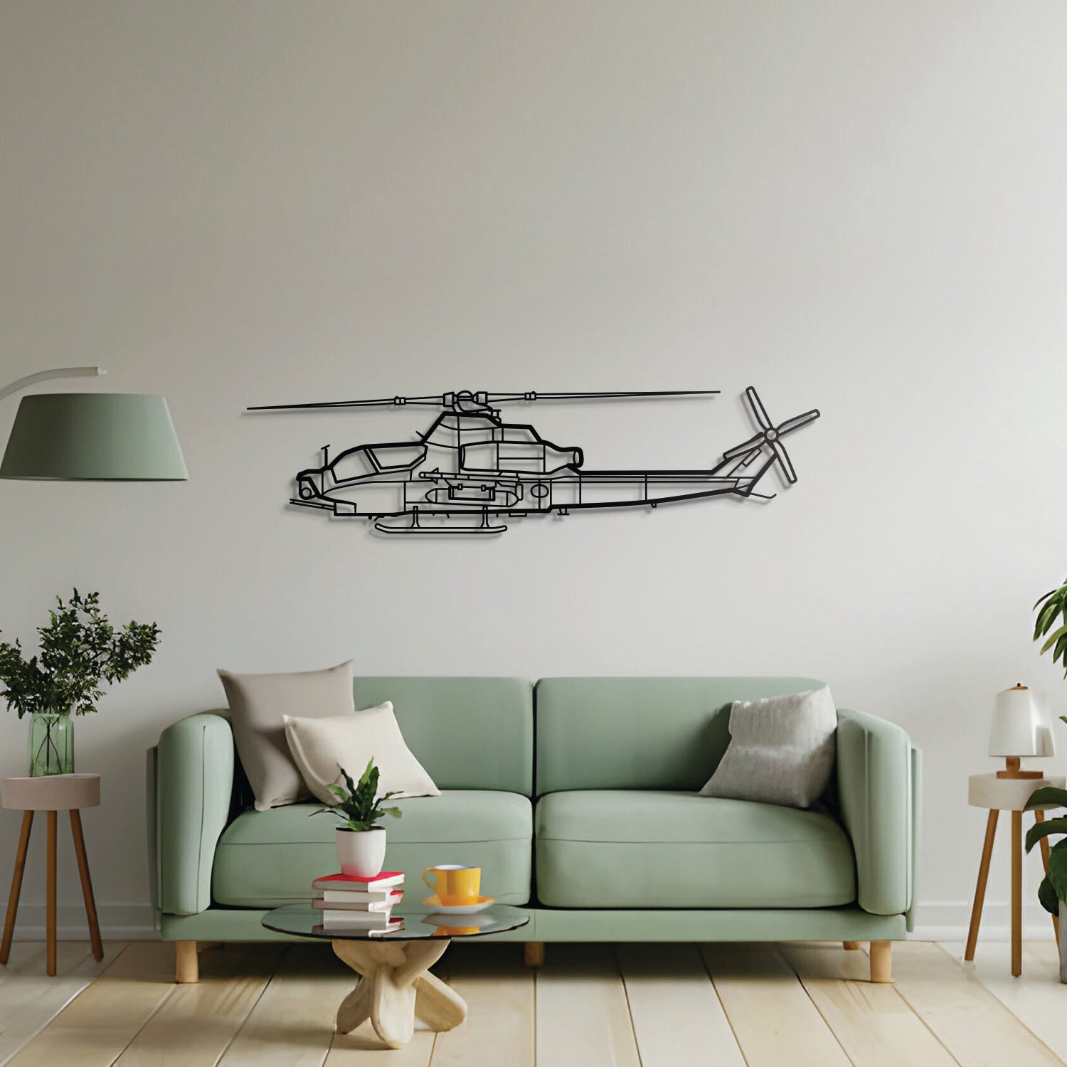 AH-1Z Viper Metallflugzeug Wandkunst - NCP0024