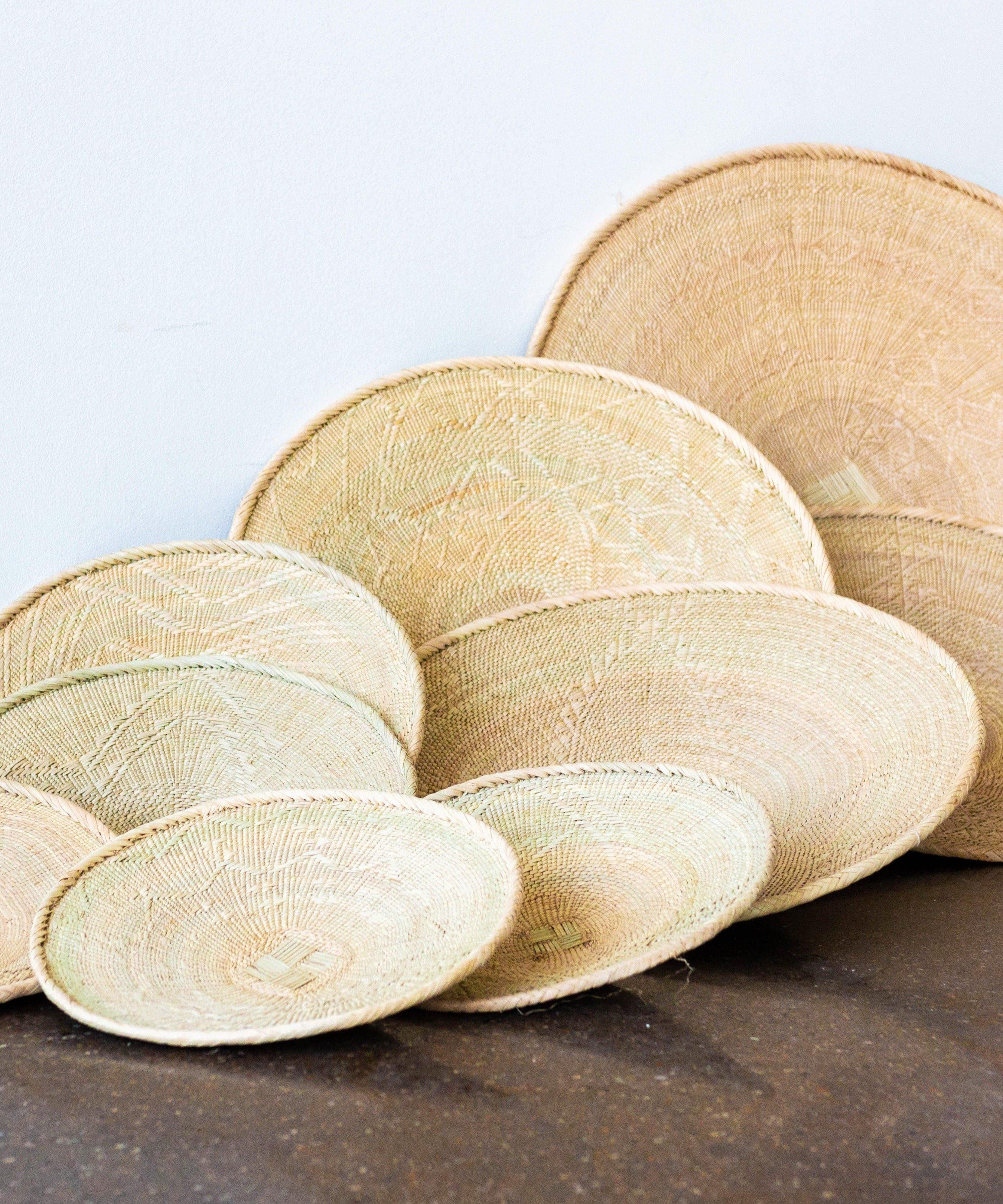 Binga Blonde Natural Woven Wall Basket