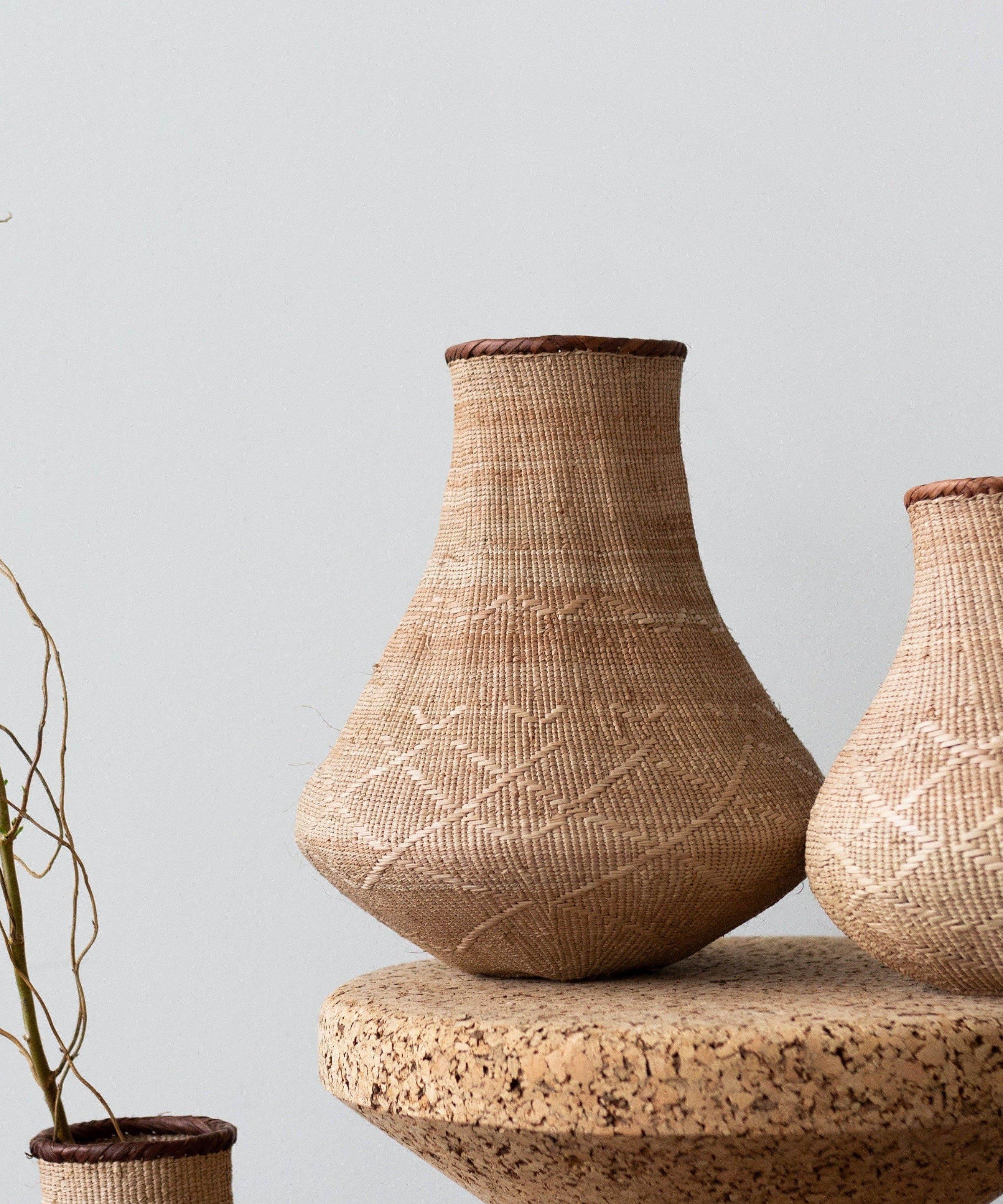 Binga Nongo Natural Woven Gourd Basket