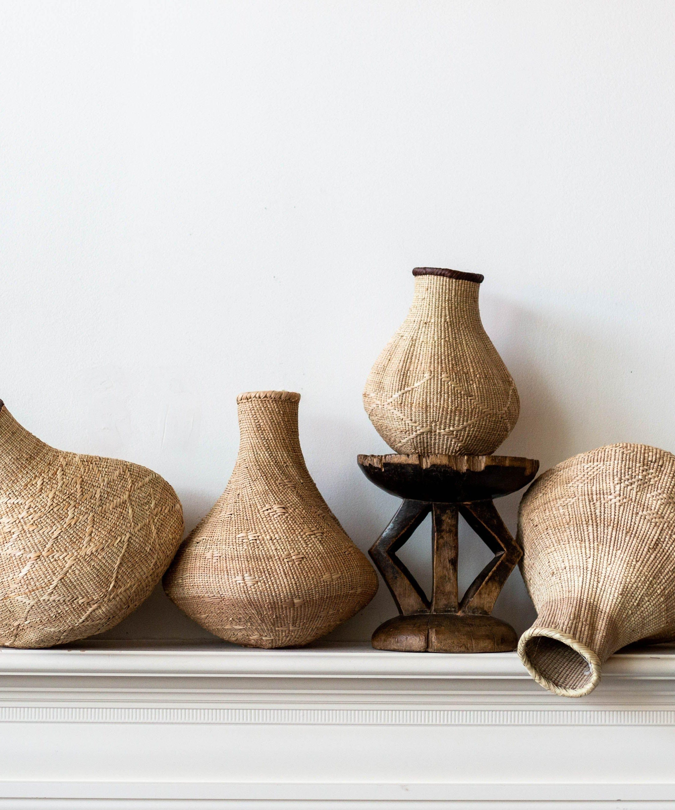 Binga Nongo Natural Woven Gourd Basket