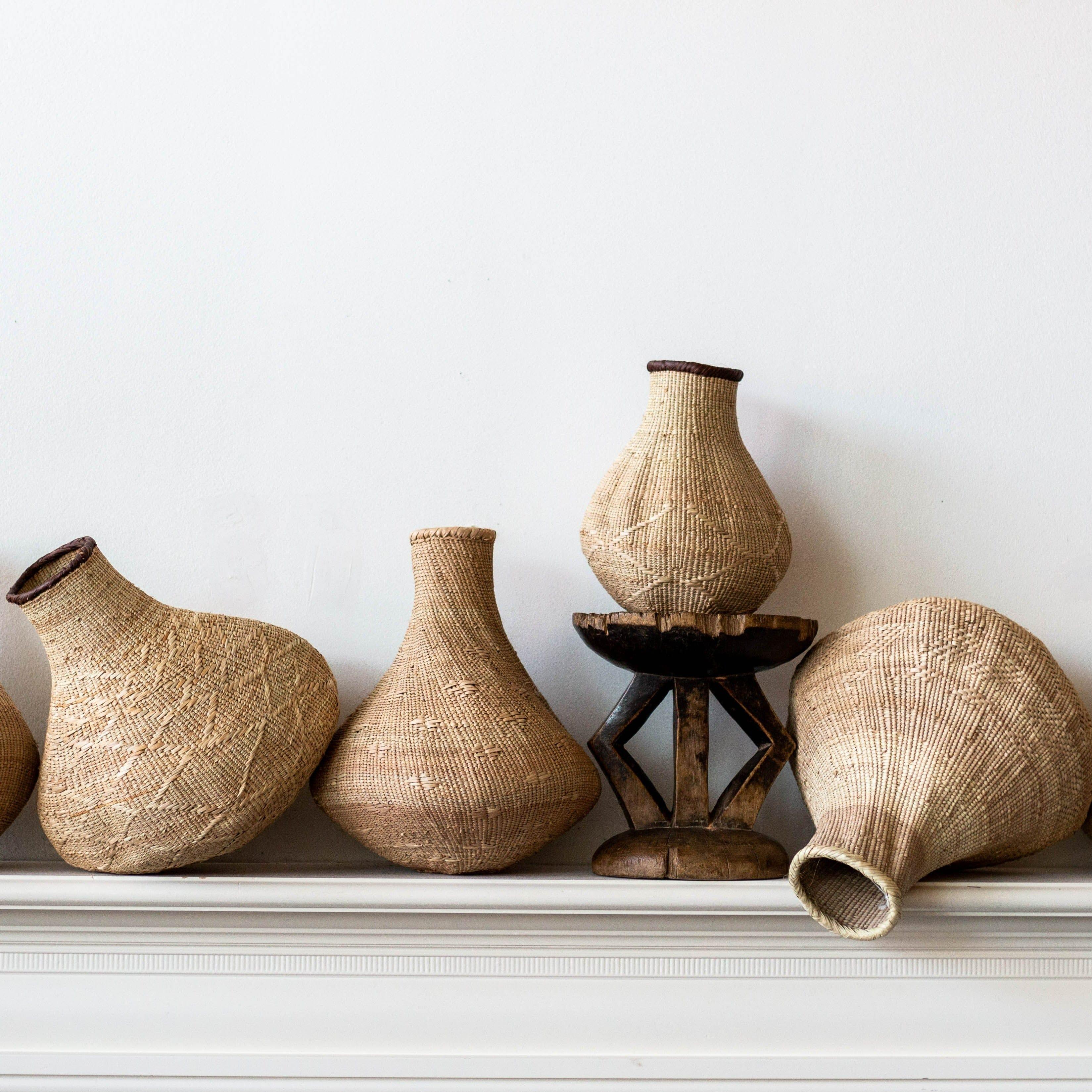 Binga Nongo Natural Woven Gourd Basket