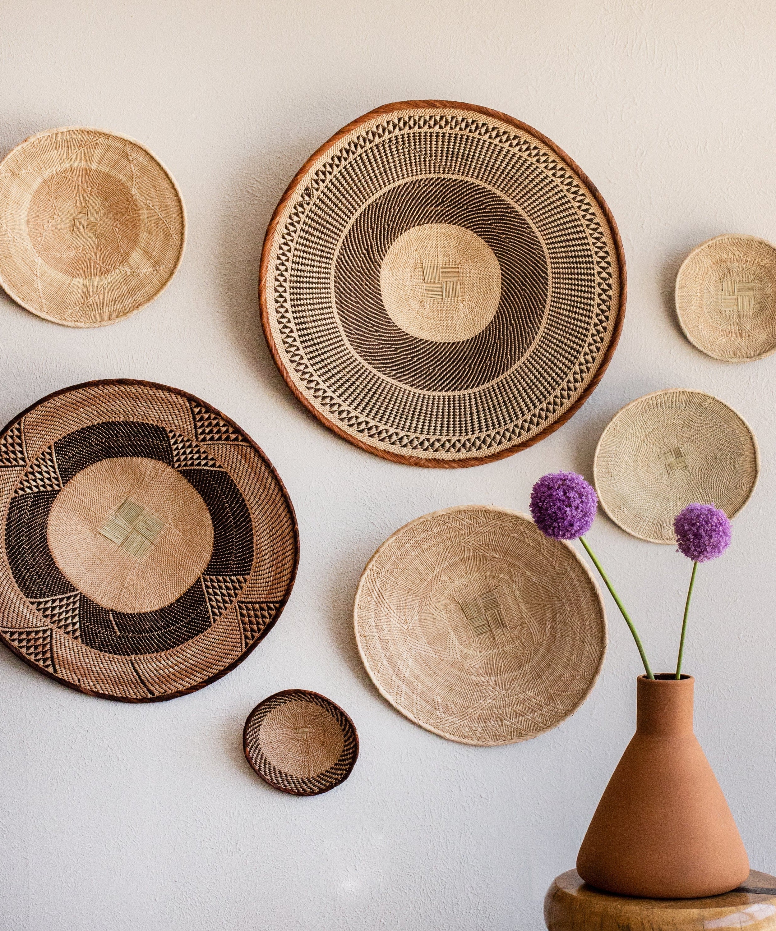 Binga Patterned Brown & Natural Wall Art