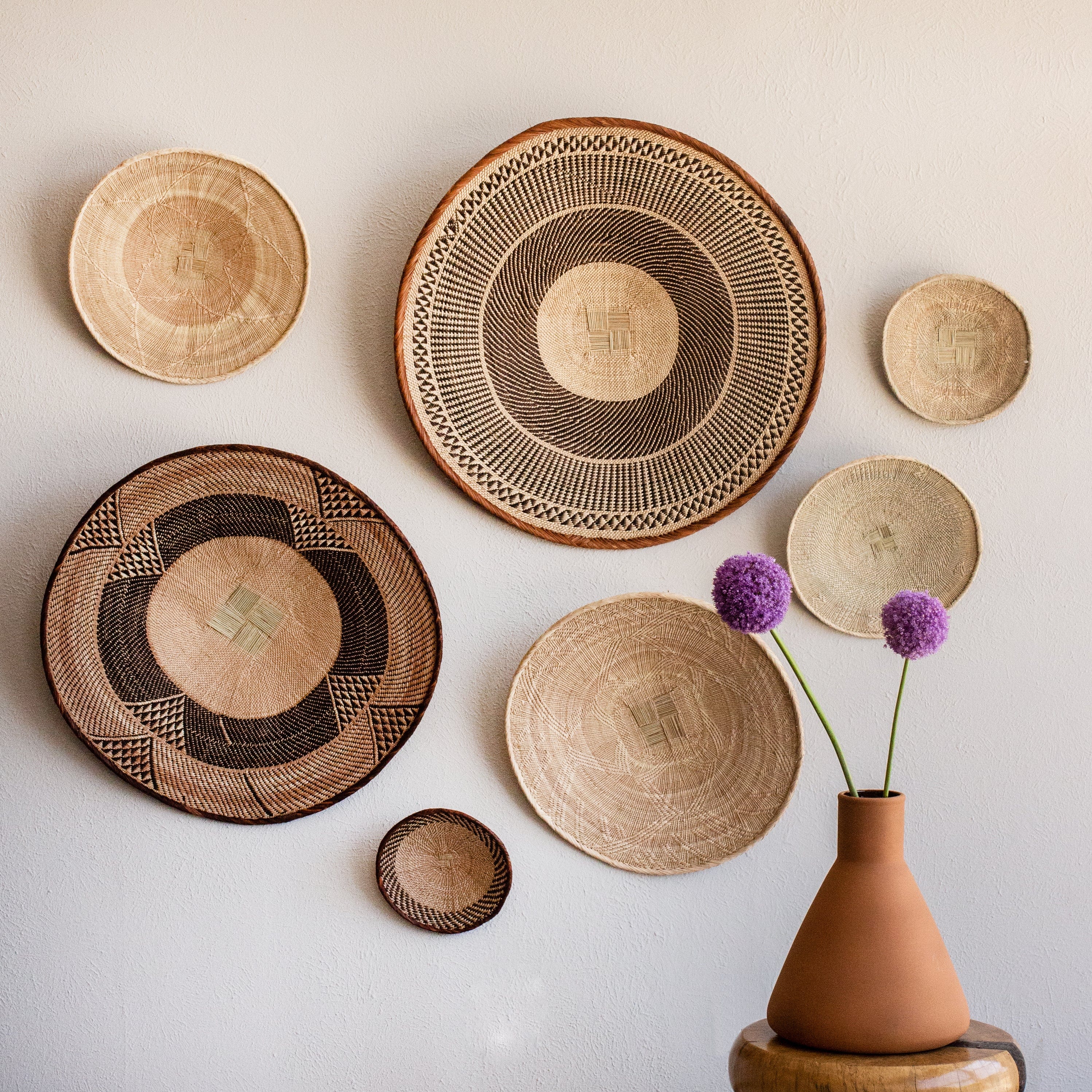 Binga Patterned Brown & Natural Wall Art