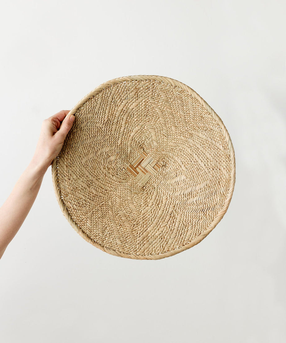 Binga Blonde Natural Woven Wall Basket