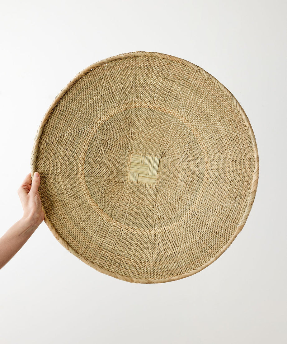 Binga Blonde Natural Woven Wall Basket