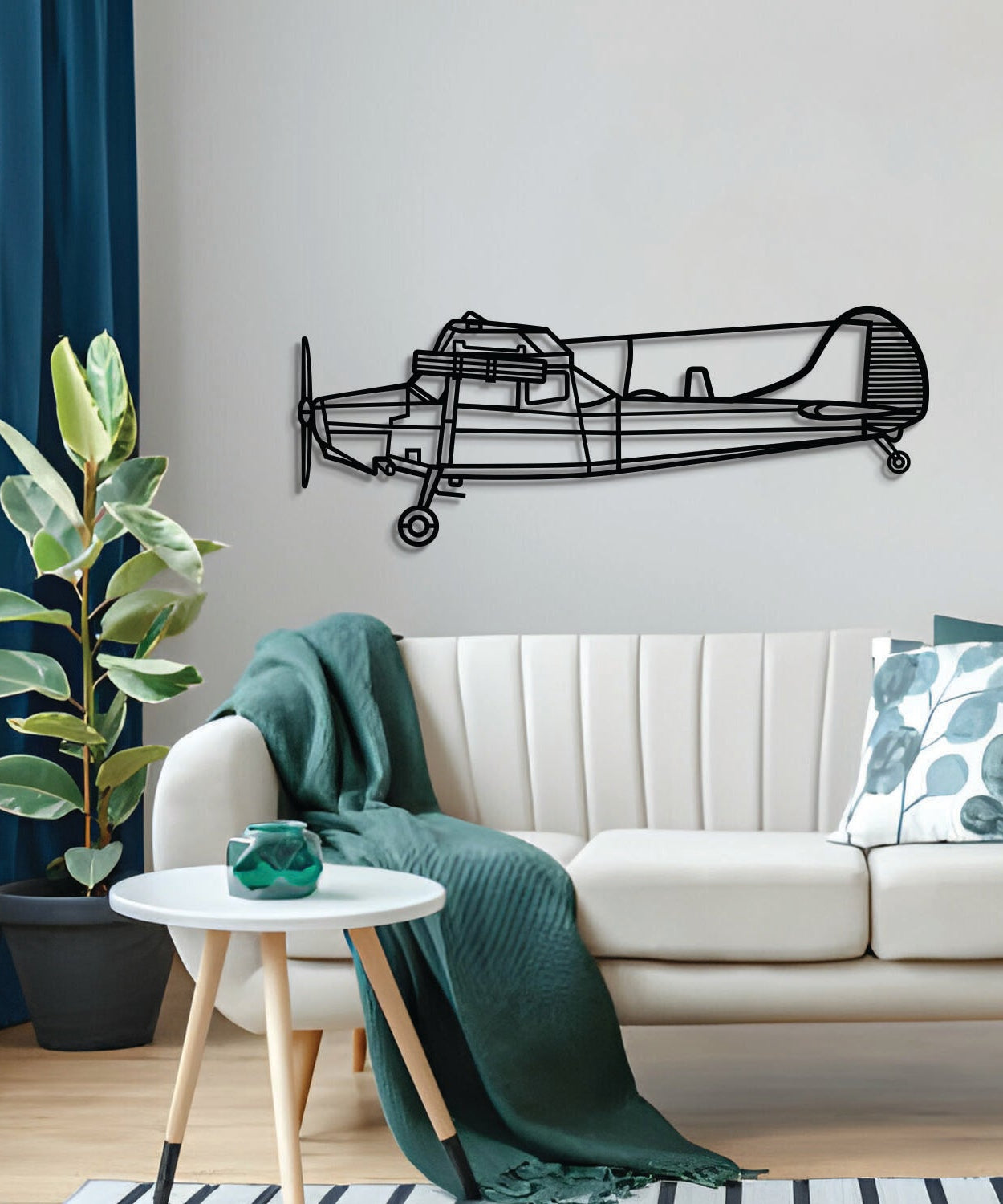 Bird Dog L-19 O1E Metallflugzeug Wandkunst - NCP0524