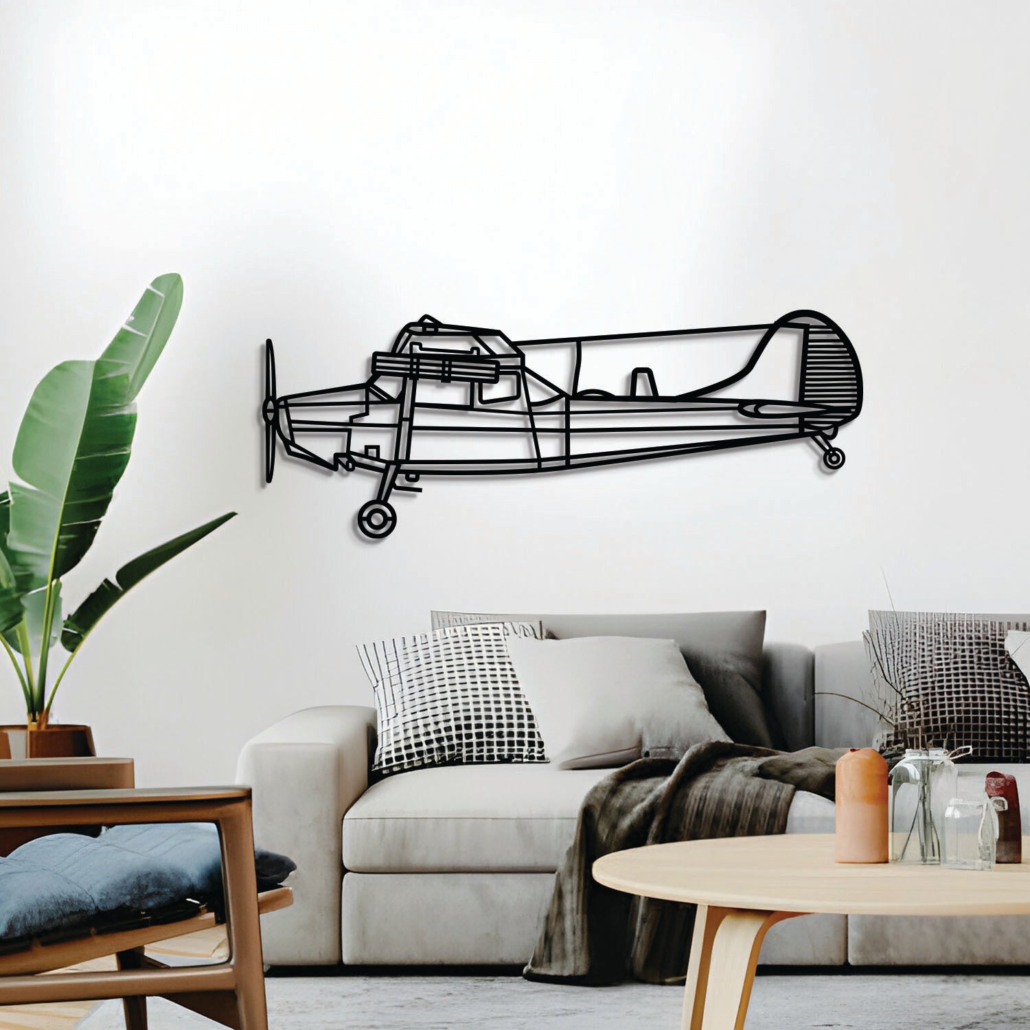 Bird Dog L-19 O1E Metallflugzeug Wandkunst - NCP0524