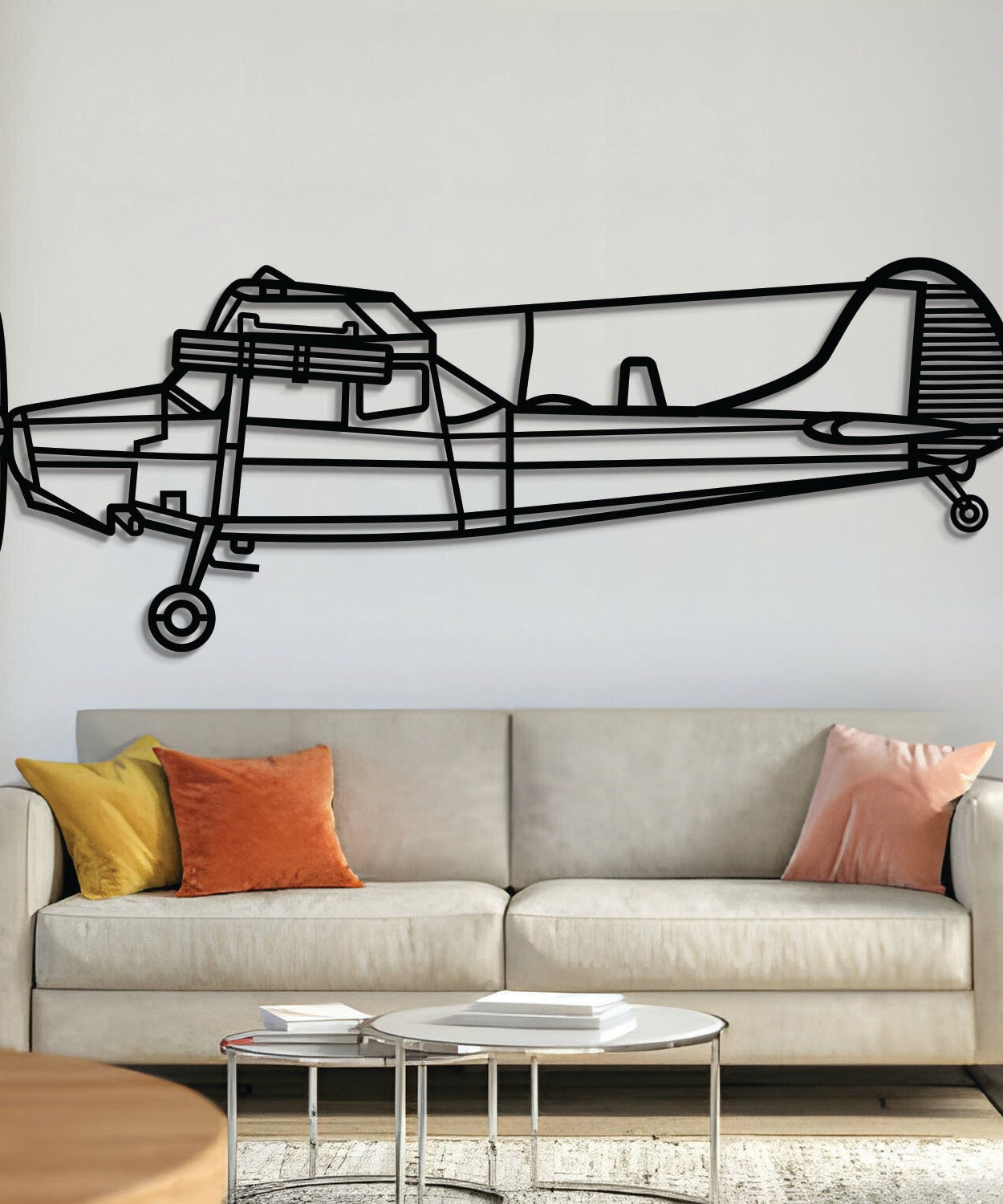 Bird Dog L-19 O1E Metallflugzeug Wandkunst - NCP0524