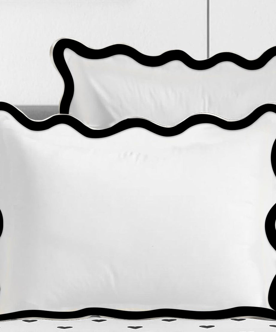 400TC Applique Scalloped Embroidery Cotton Duvet Cover Set