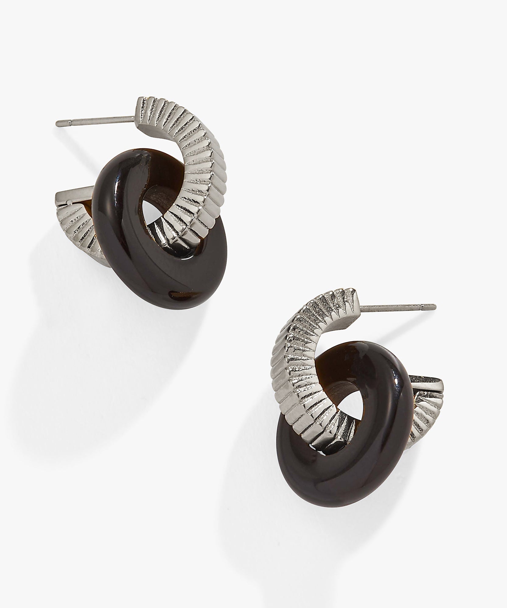 Black Onyx Textured Earrings