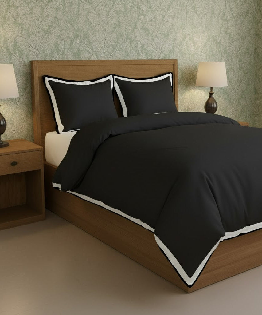 Black & White Border Frame Duvet Cover Set