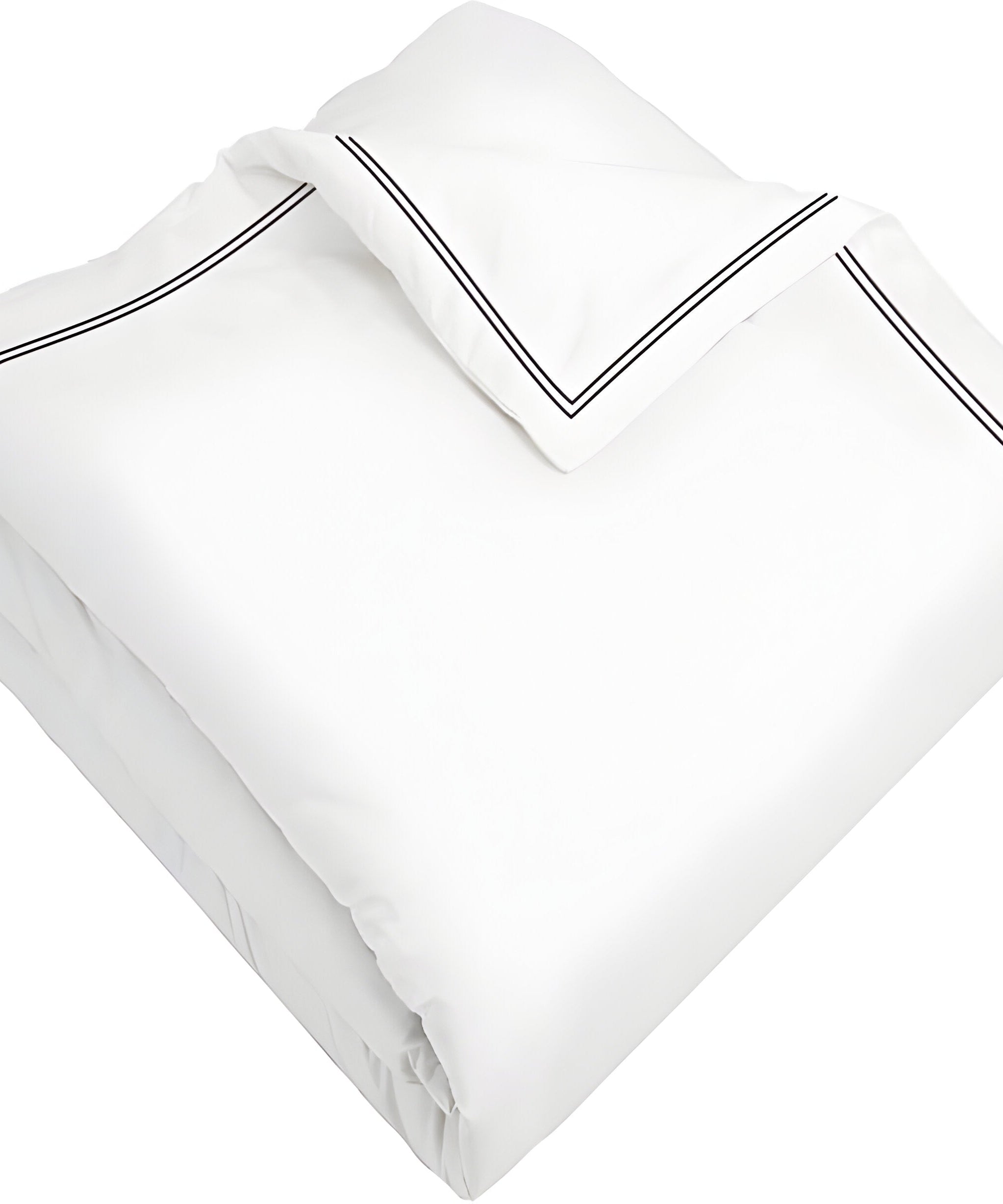 400TC Cotton Double Edge Embroidery Sateen Solid Duvet Cover Set
