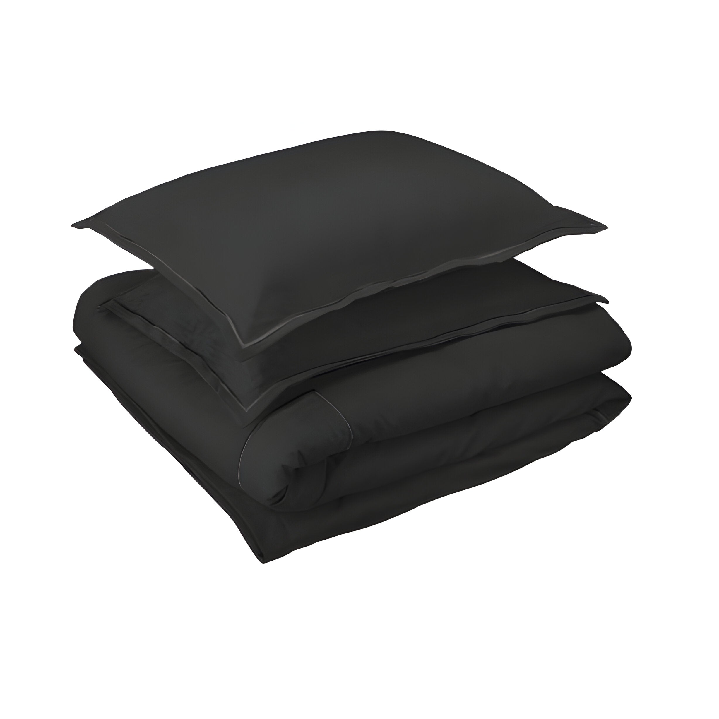 400TC Cotton Luxurious Single Embroidery Sateen Solid Duvet Cover Set