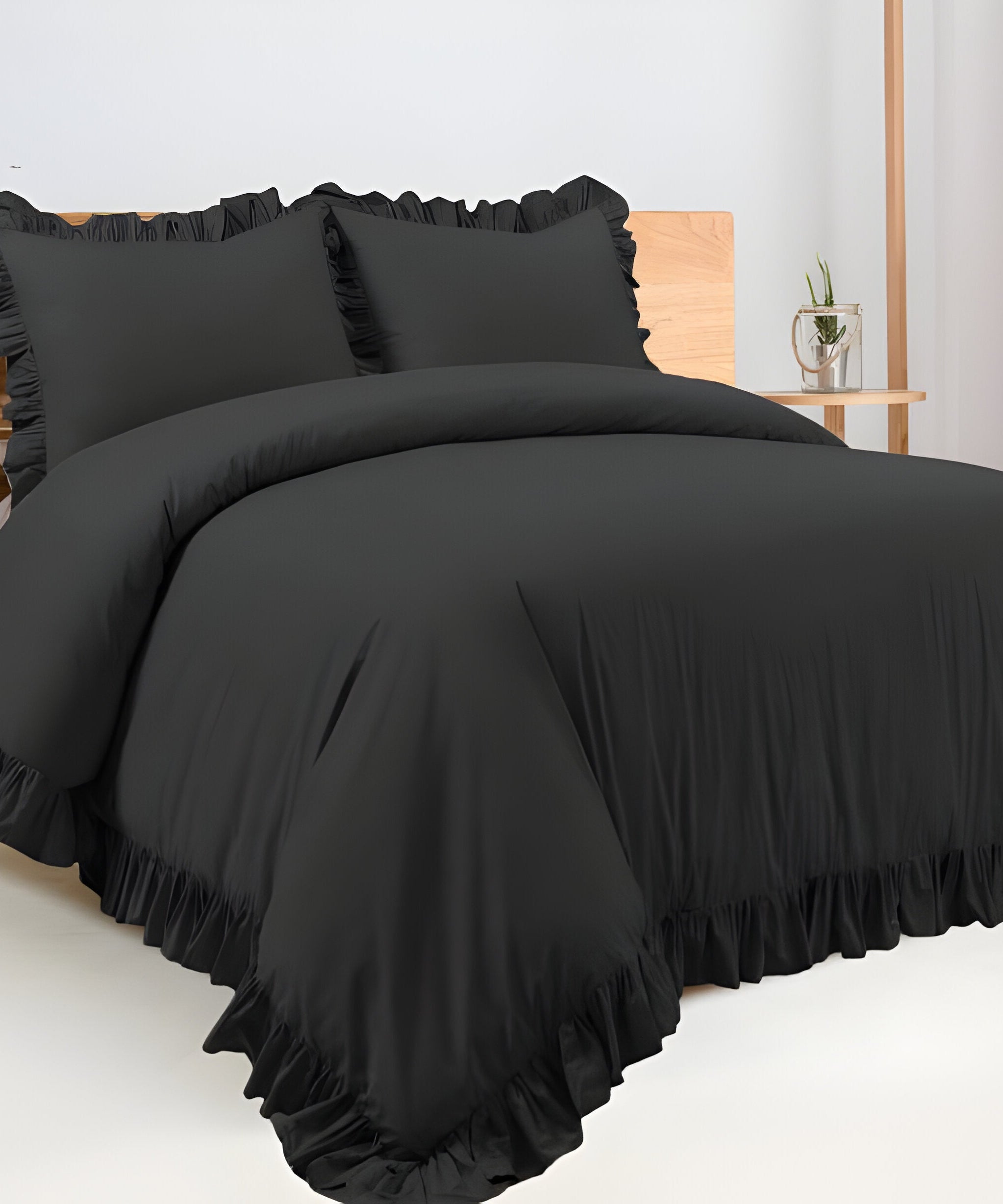 400TC Cotton Sateen Ruffle Duvet Cover Set